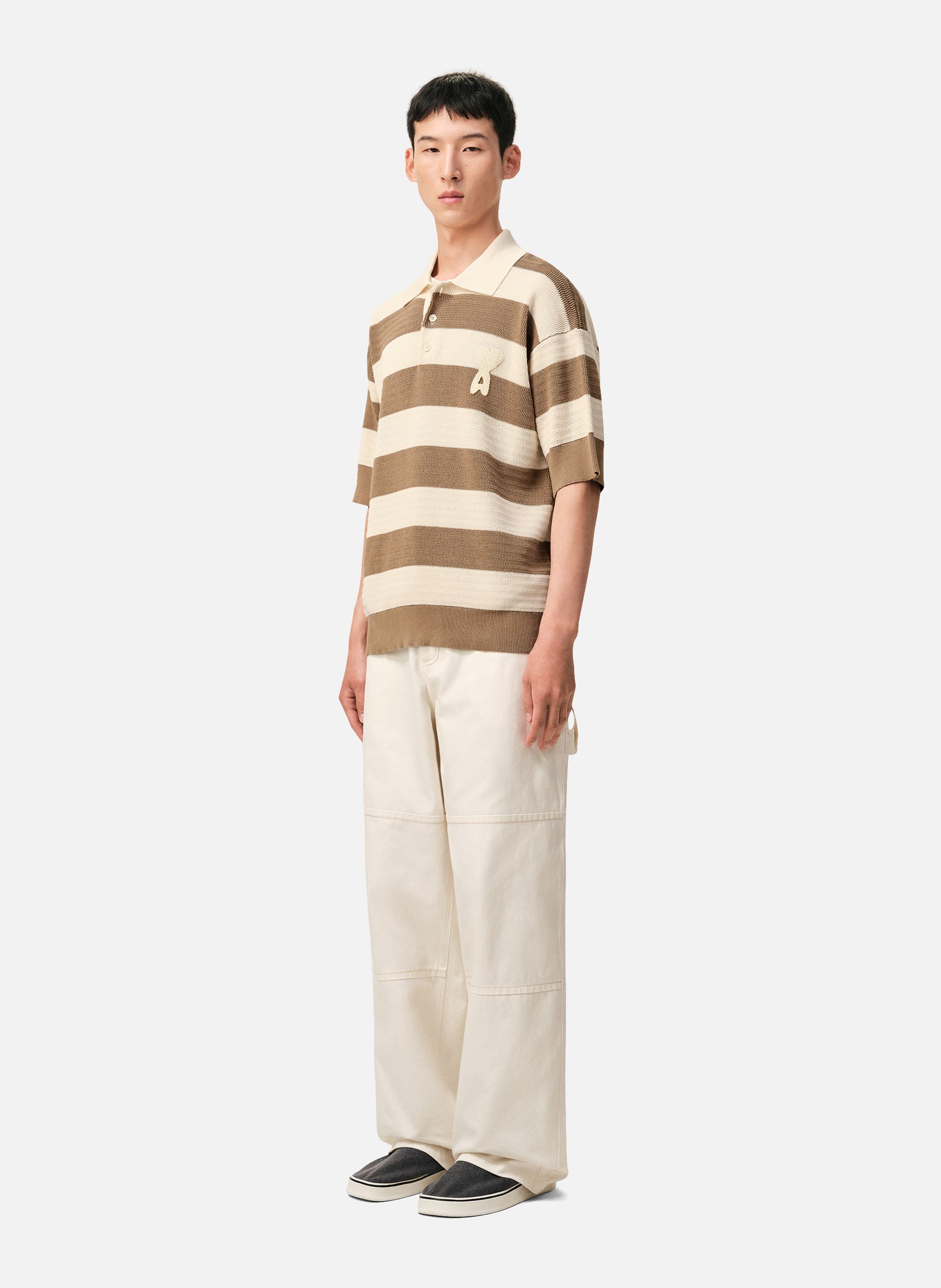 Polo ami de coeur en coton AMI PARIS Multicolore