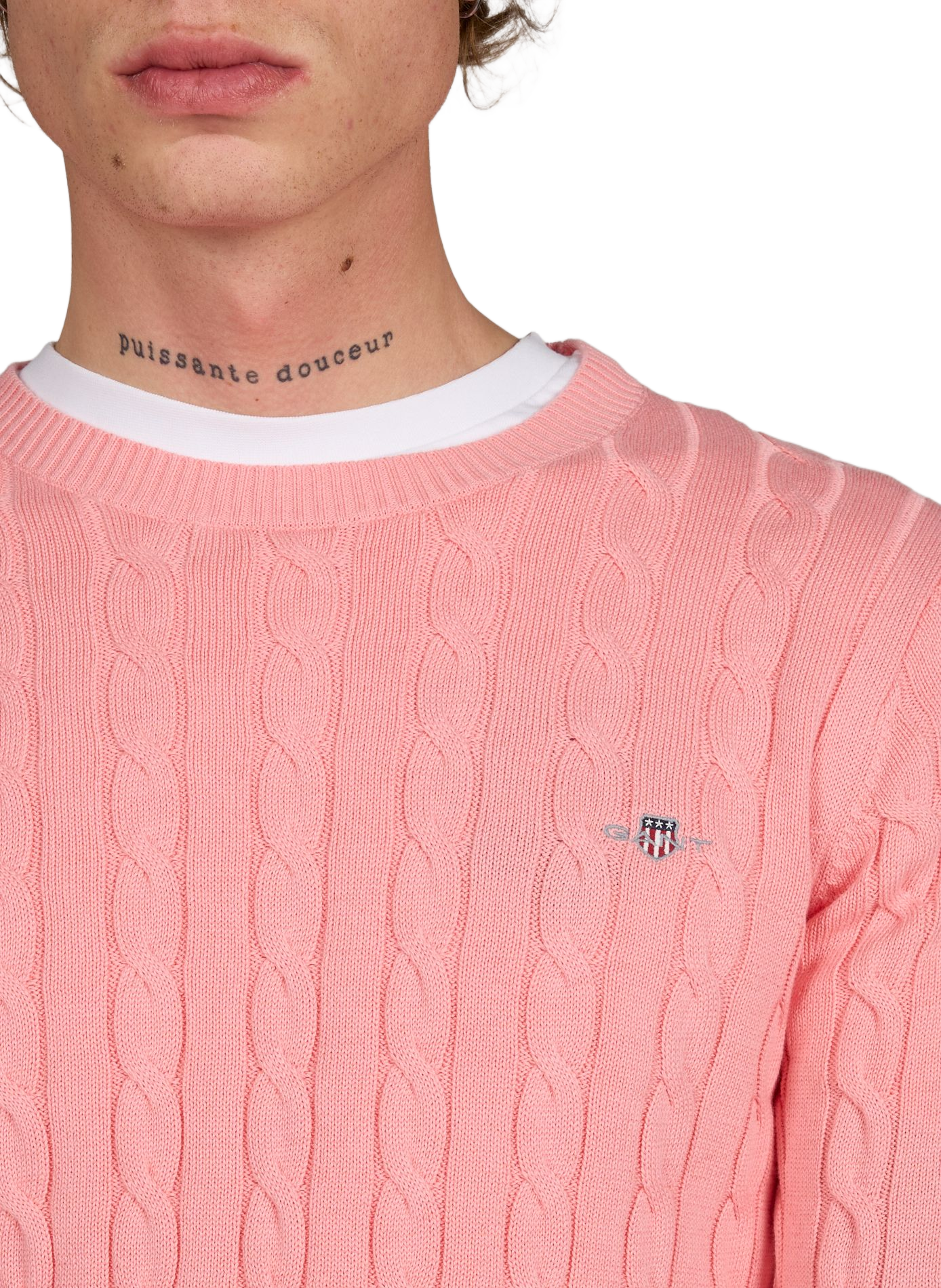 Cable knit jumper GANT Pink
