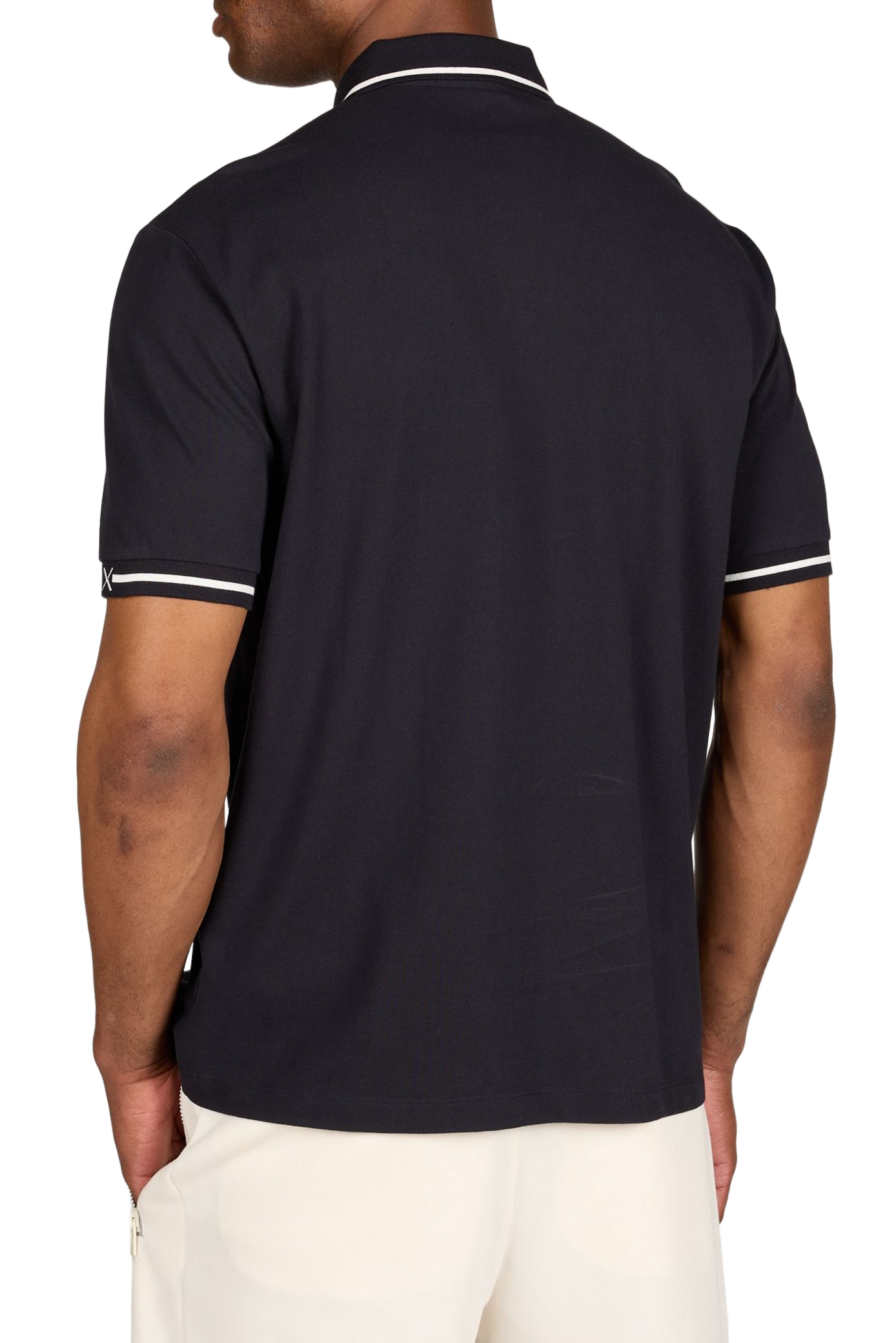 Short sleeve cotton polo shirt ARMANI EXCHANGE Blue