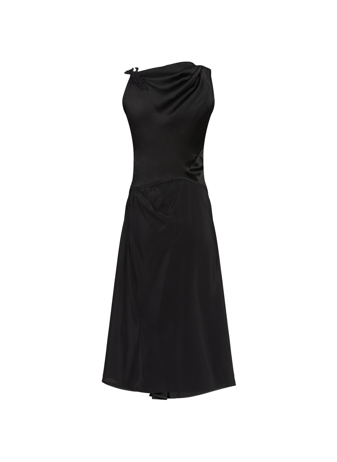 Robe longue en dentelle sans manches VICTORIA BECKHAM Noir