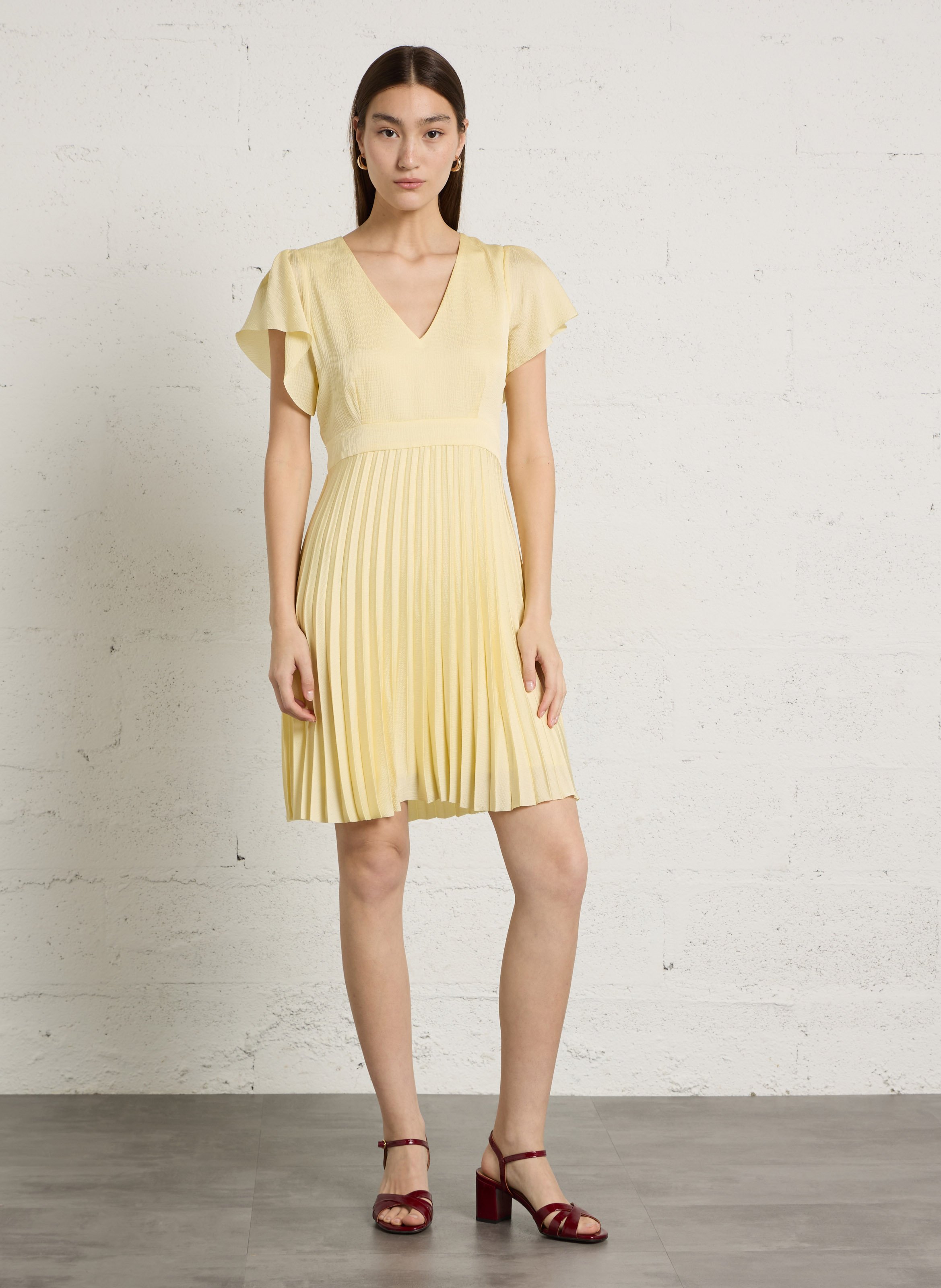 Robe courte col v billina MAISON 123 Jaune