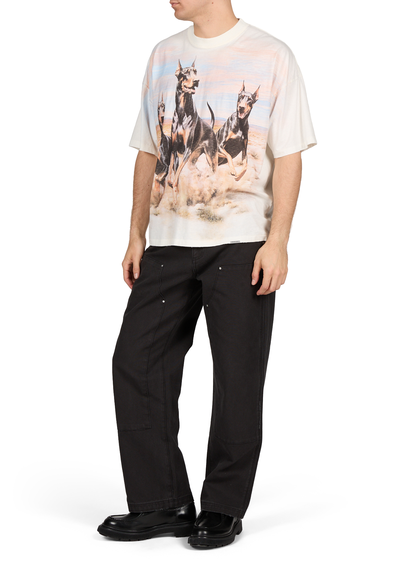 Jean droit en coton REPRESENT Noir