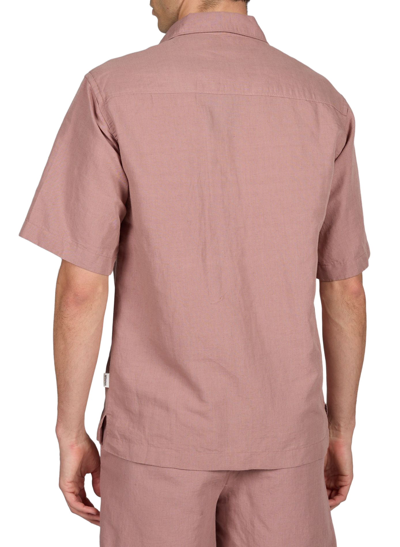 Chemise manches courtes en lin et coton MINIMUM Rose