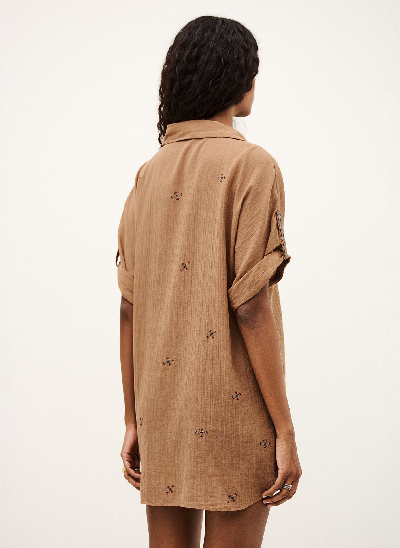 Chemise col classique en coton daela BA&SH Beige