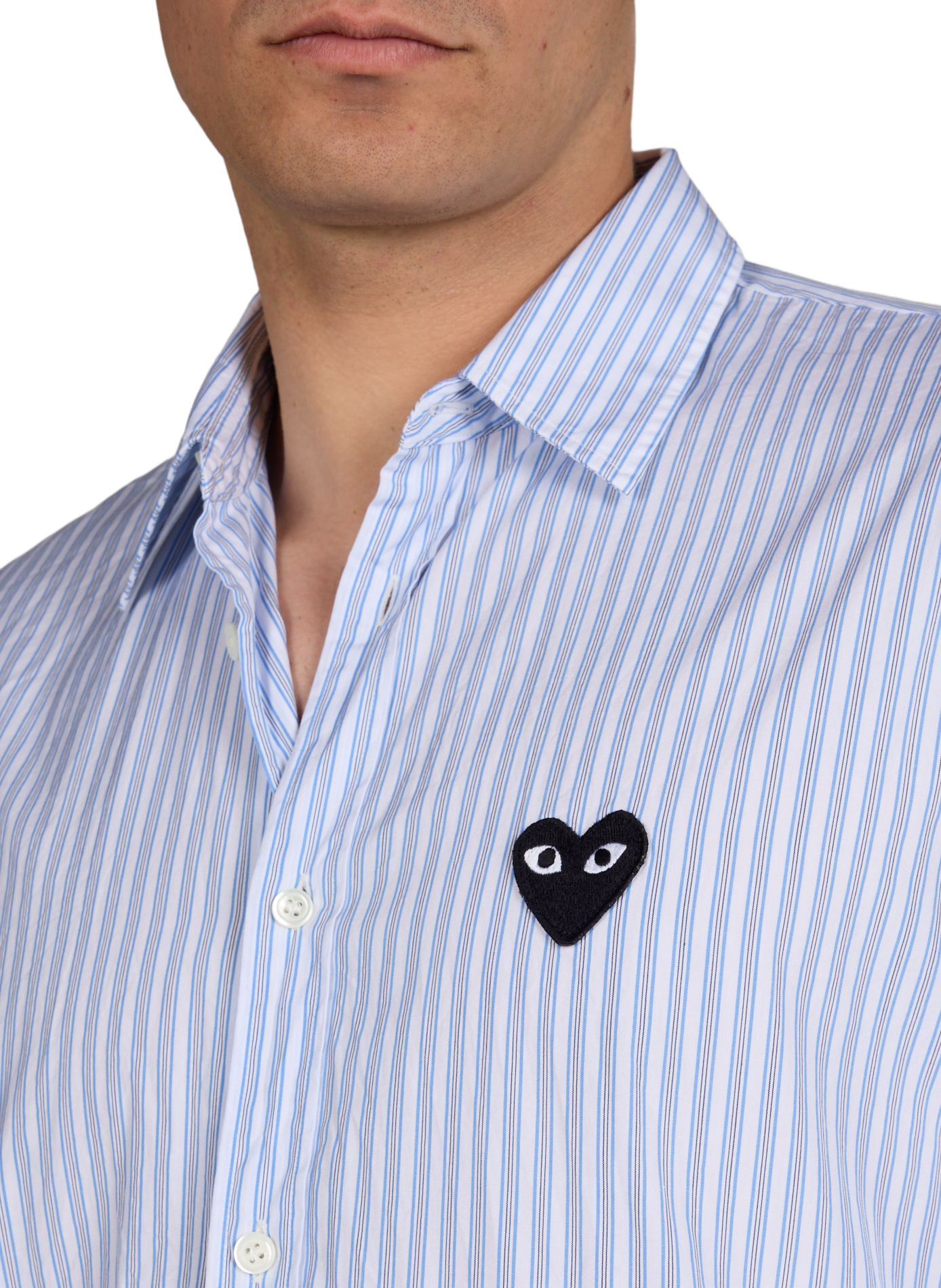 Chemise droite en coton bleu COMME DES GARCONS PLAY Bleu