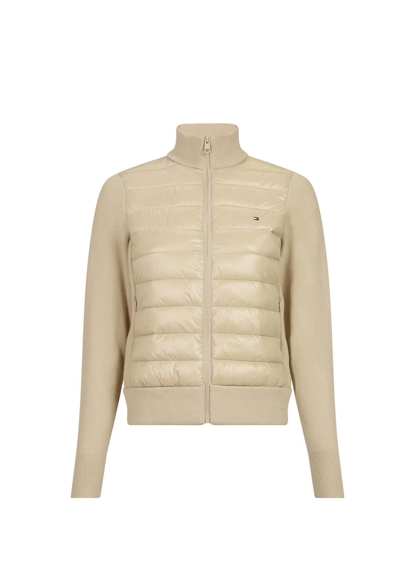 Quilted jacket with high collar TOMMY HILFIGER Beige