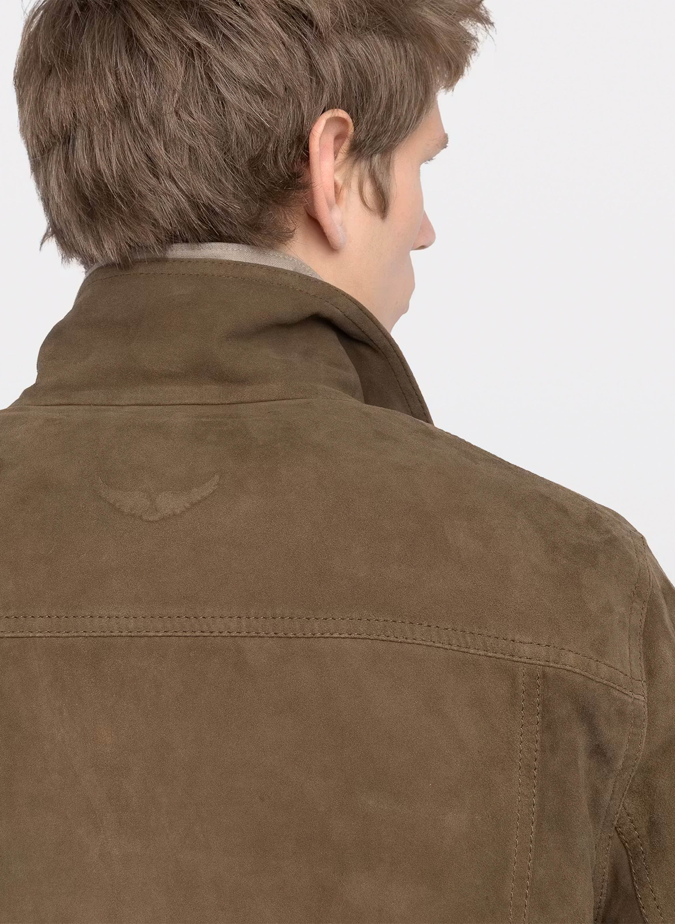 Veste droite boutonnée en suède bases ZADIG&VOLTAIRE Vert