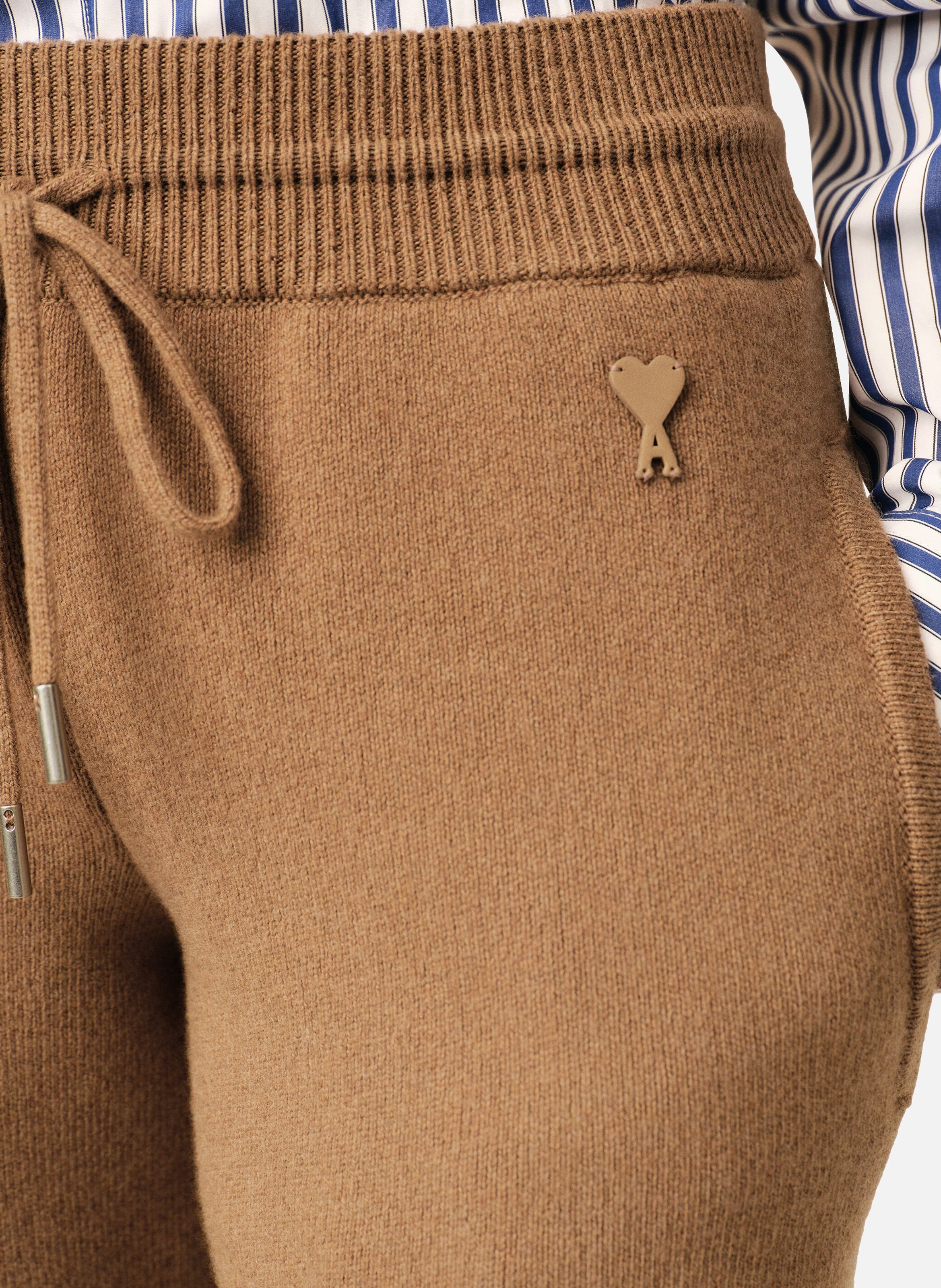 Jogging unisexe en laine AMI PARIS Marron
