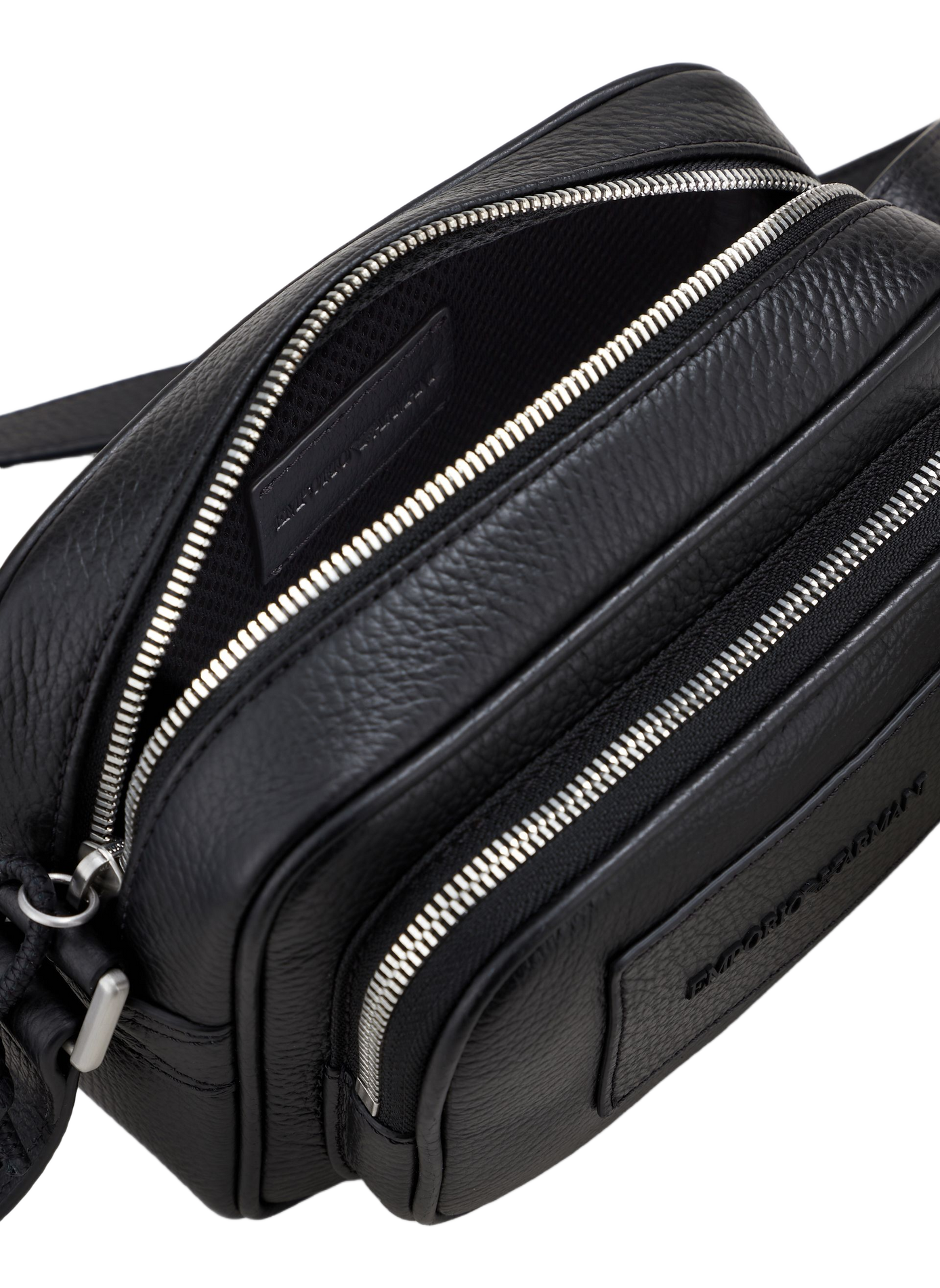 Multi-pocket leather bag EMPORIO ARMANI Black