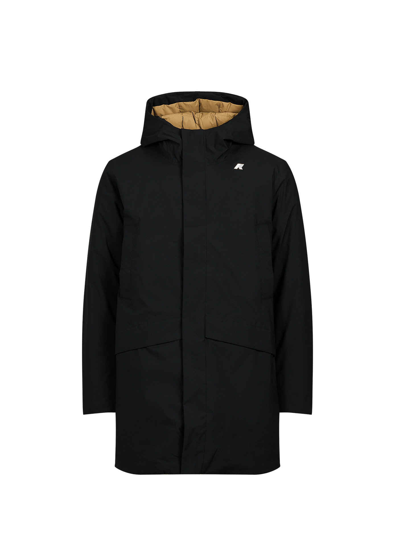 Parka droite à capuche K-WAY Noir