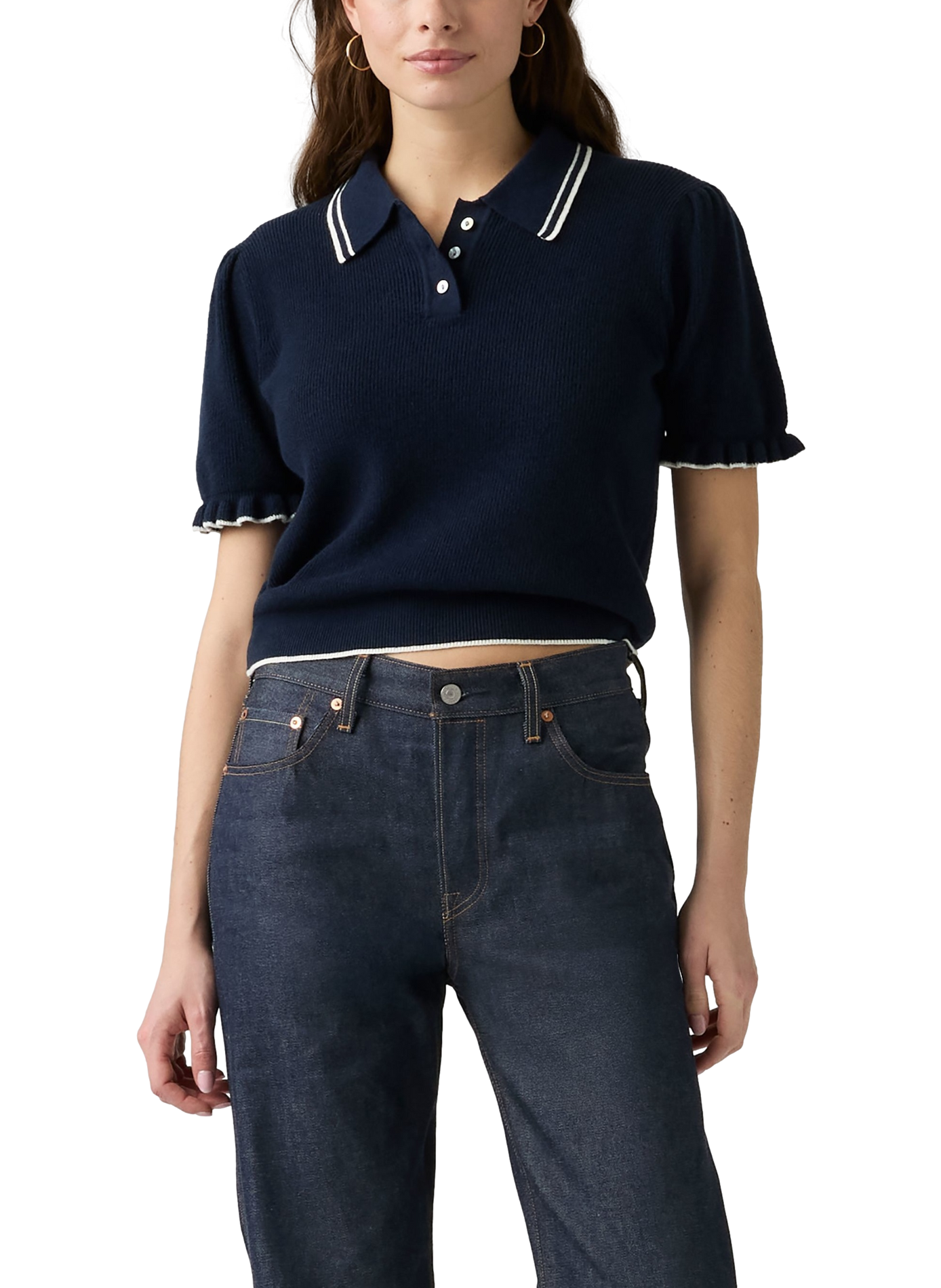Short-sleeved Supersoft Summer polo in blended cotton LEVI'S Blue