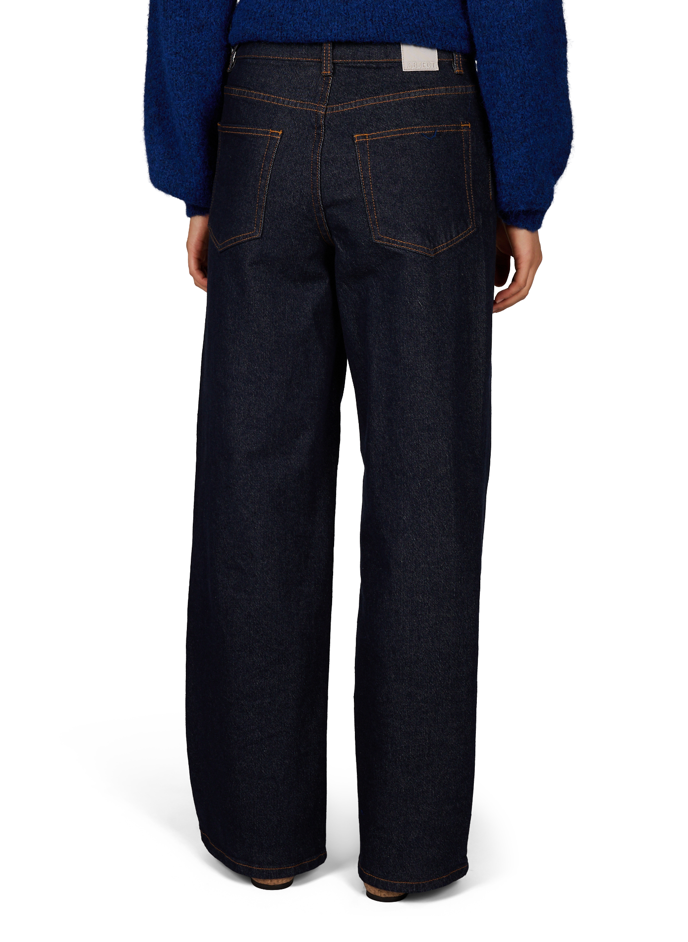 Jeans Wide aus Baumwollmischung OBJECT Blau
