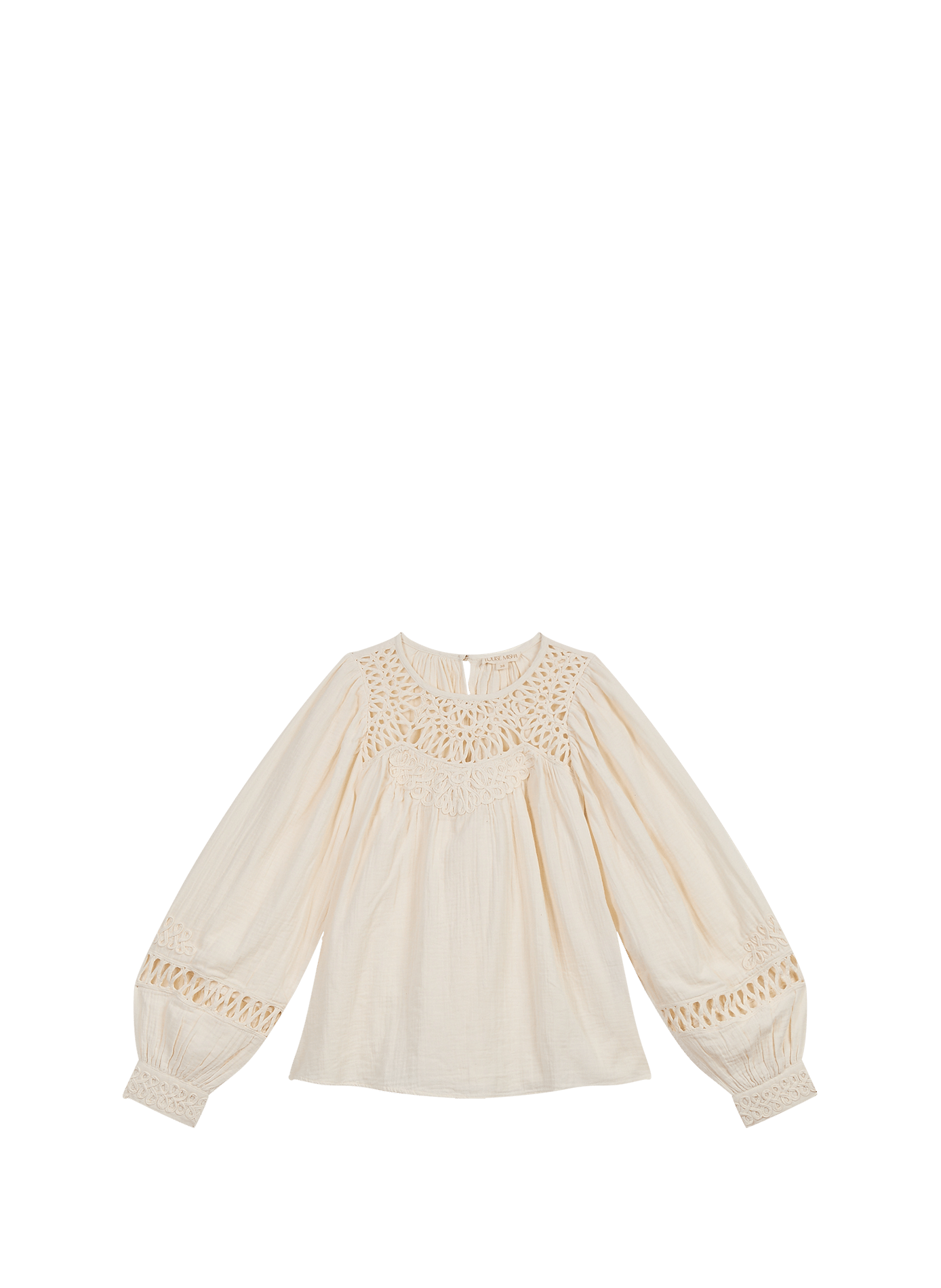 Top manches longues uni en coton LOUISE MISHA Blanc