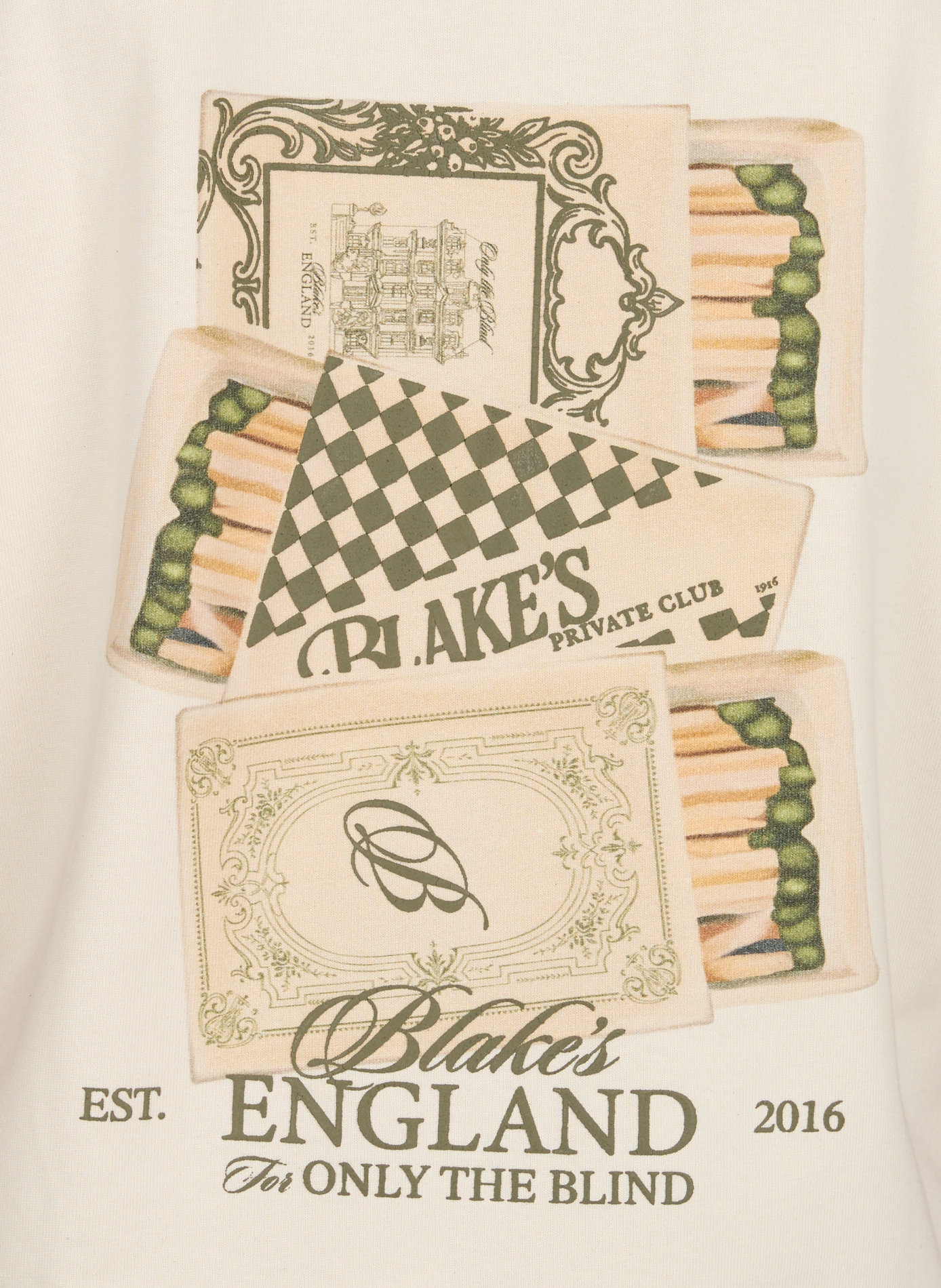 Printed cotton T-shirt ONLY THE BLIND Beige