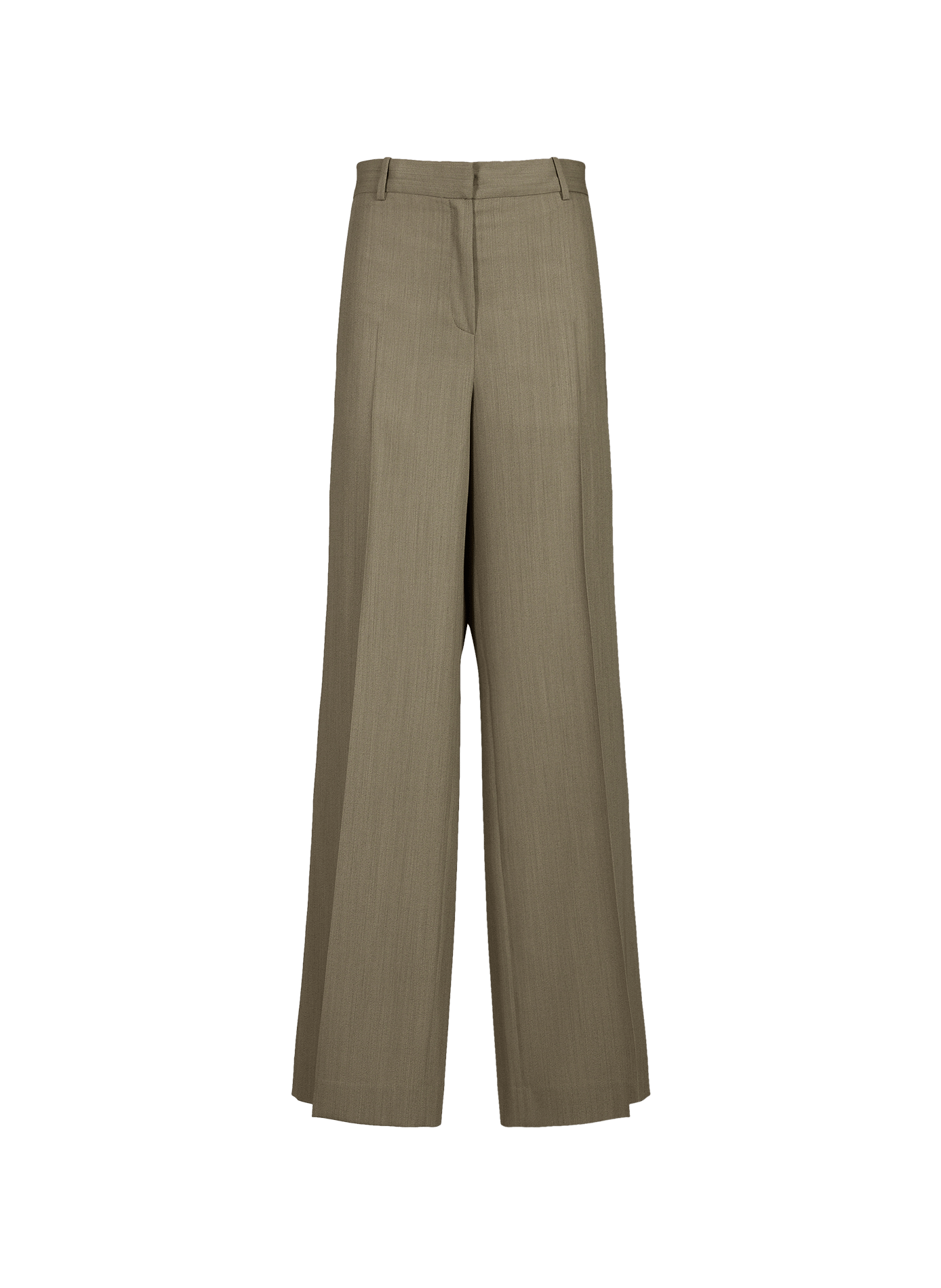 Straight pleated trousers in mixed wool CALVIN KLEIN COLLECTION Brown