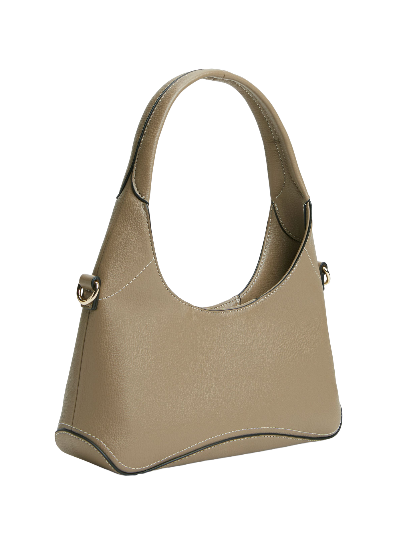 Plain zip-up shoulder bag | Beige TOMMY HILFIGER Women