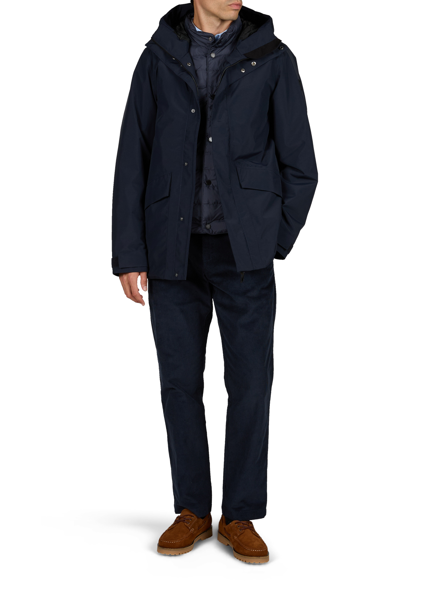 Parka droite à capuche unie DIDRIKSONS Bleu