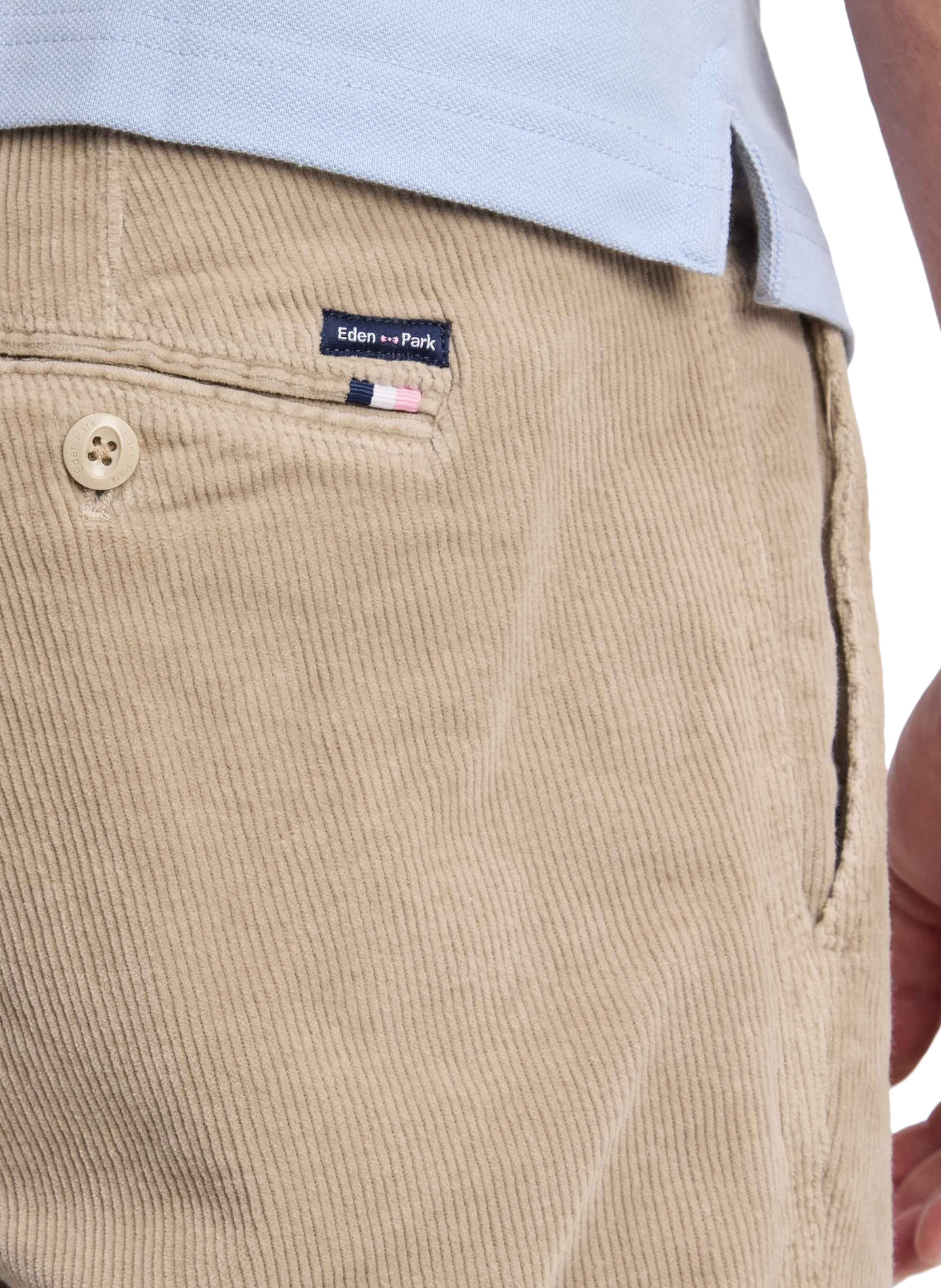 Chinohose aus Baumwollmischung in Cordoptik EDEN PARK Beige