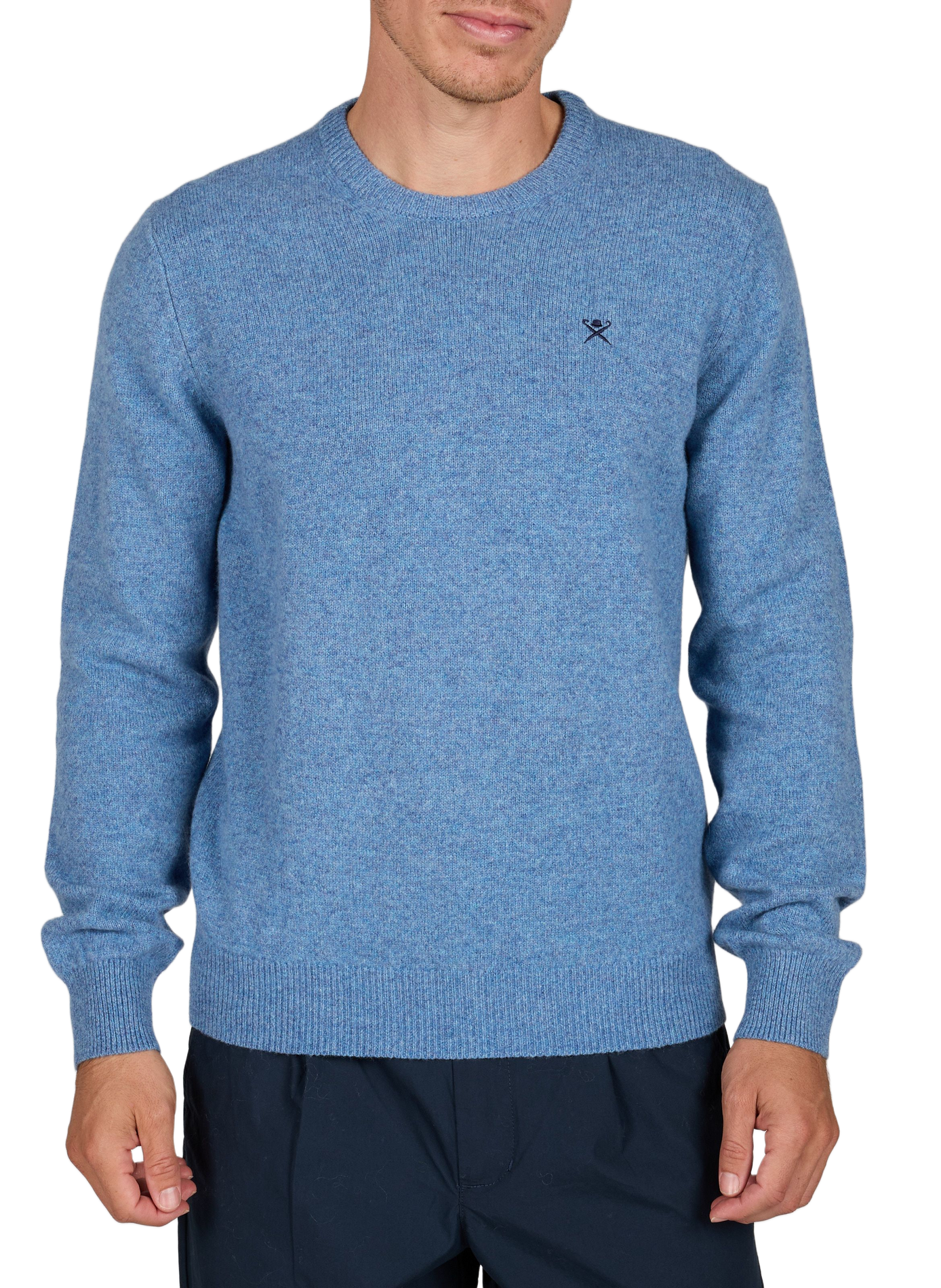 Gerader Wollpullover HACKETT Blau