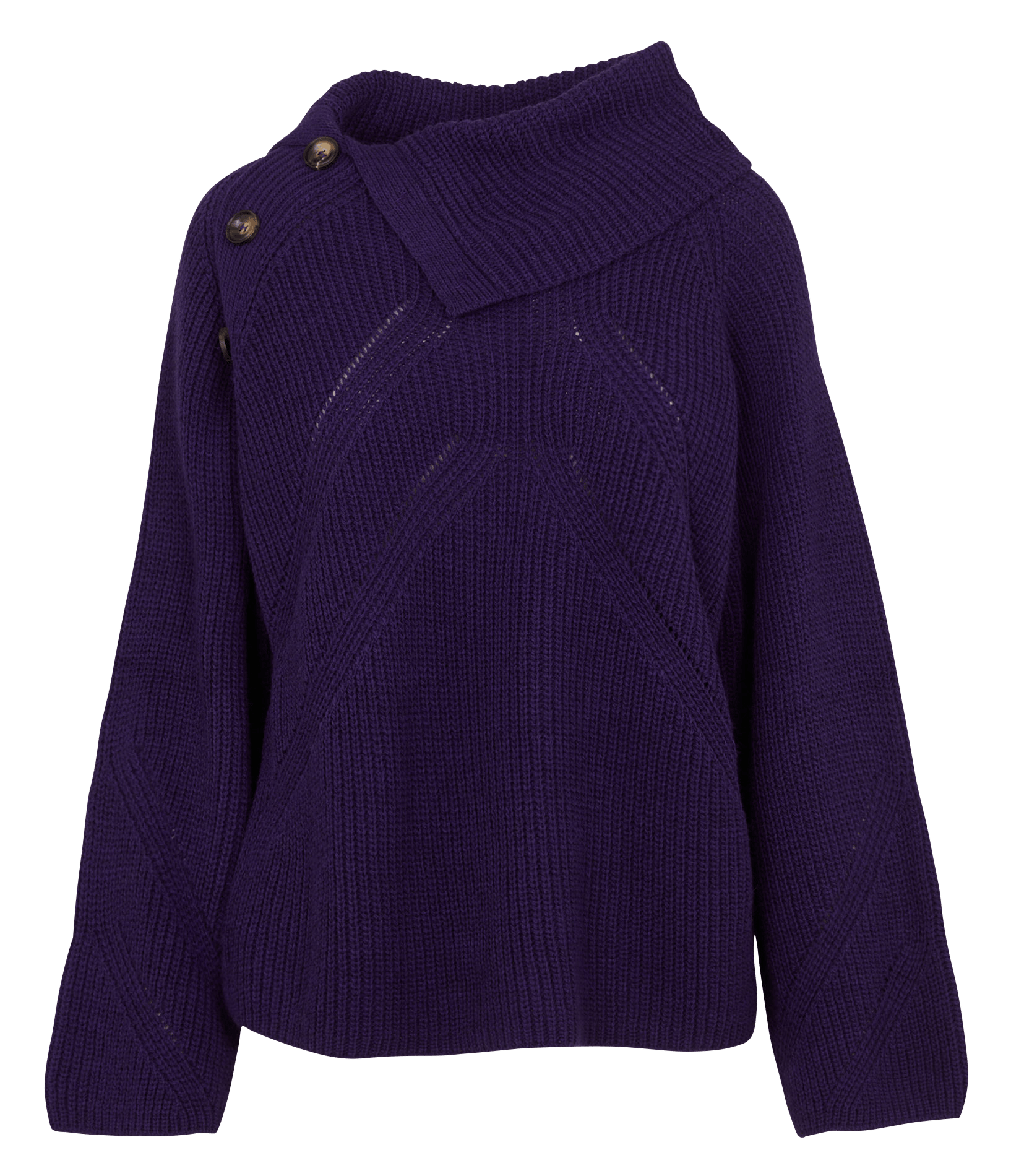Oversized trui van een wolmix LA FEE MARABOUTEE Paars