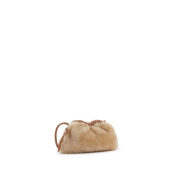 Sac à main Mini Cloud Clutch en peau lainée