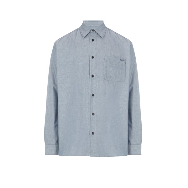 Chemise Malo logo en flanelle de coton