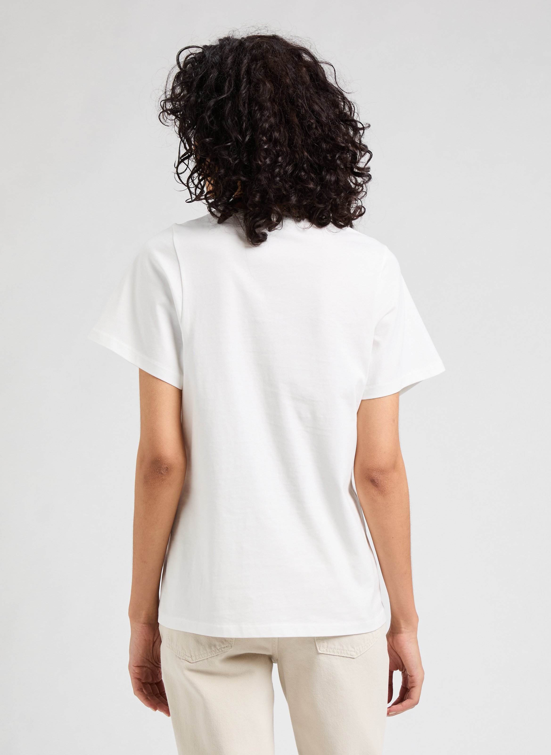 T-shirt uni en coton TOTEME Blanc