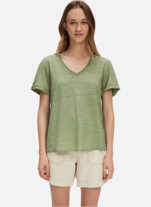 T-shirt v en lin cool and dye - germaine Multicolore by PABLO PABLO T-shirt v en lin cool and dye - germaine Multicolore