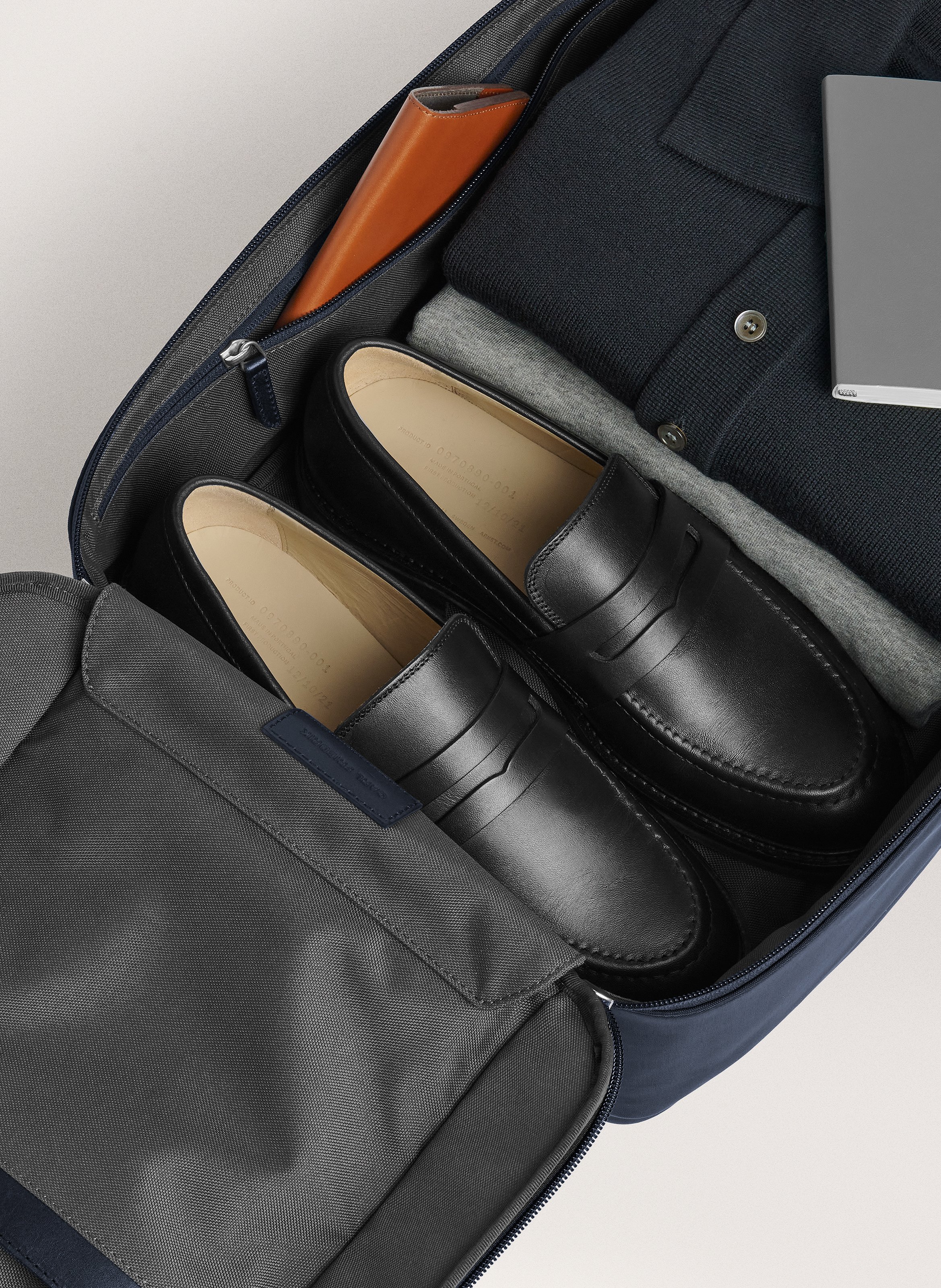 Sac de week-end 'compact weekender' en nylon CARL FRIEDRIK Bleu