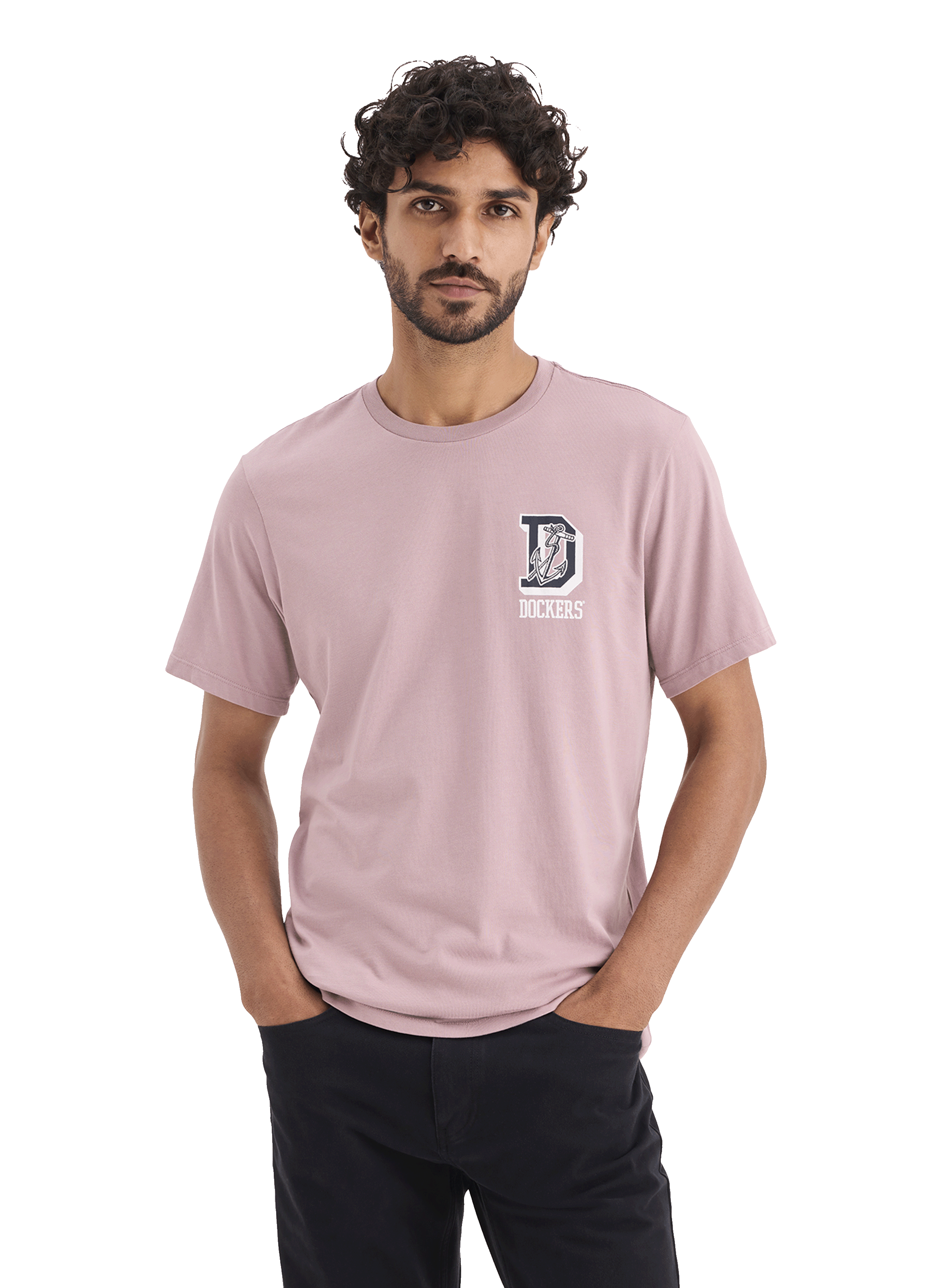 DOCKERS Cotton Logo T-shirt Purple