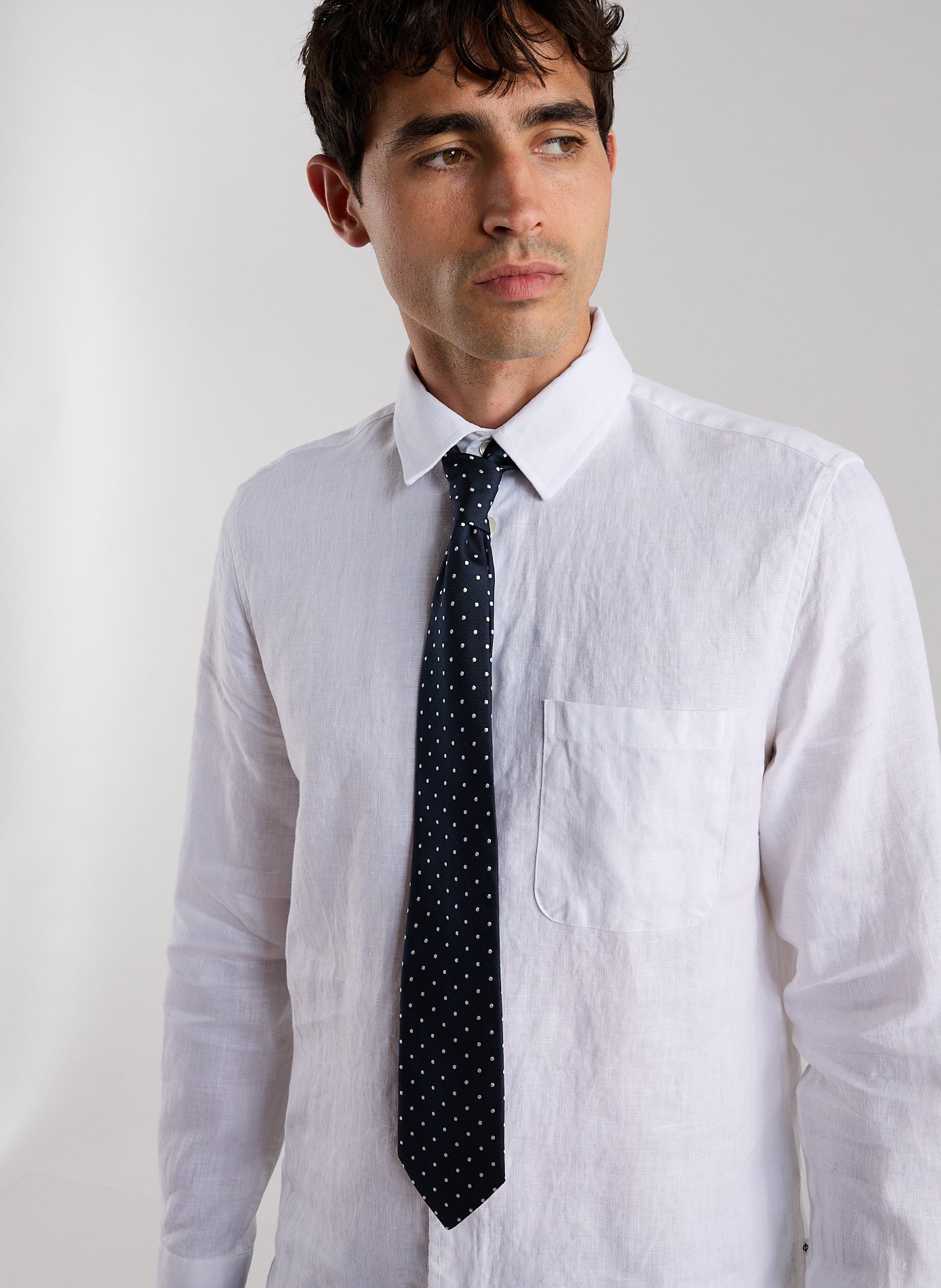 Silk polka dot scarf AU PRINTEMPS PARIS Blue