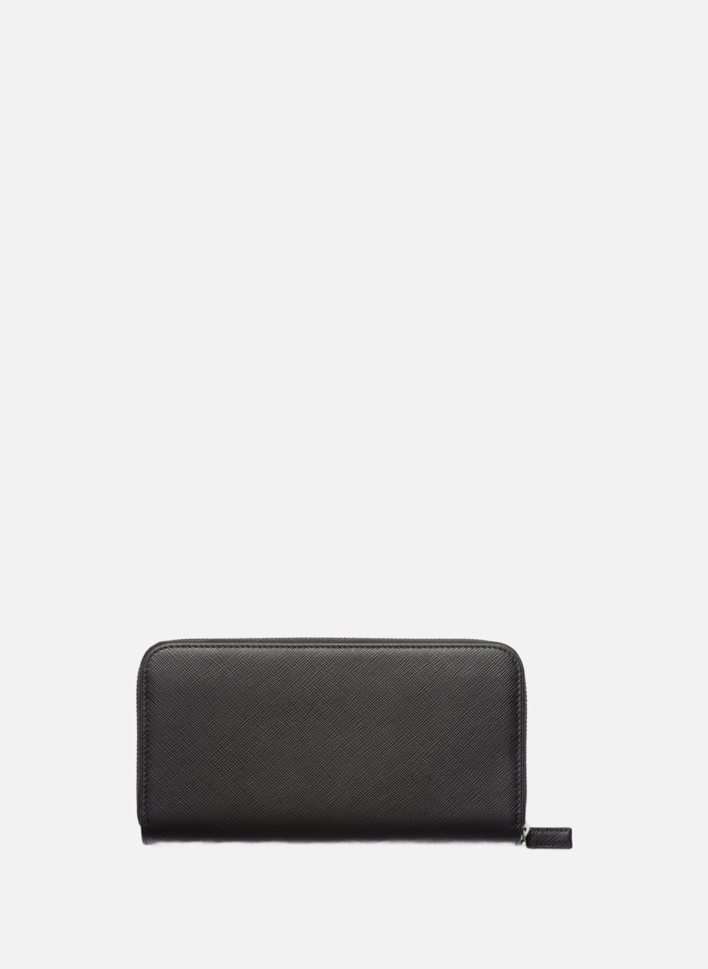 Portefeuille en cuir saffiano PRADA Noir