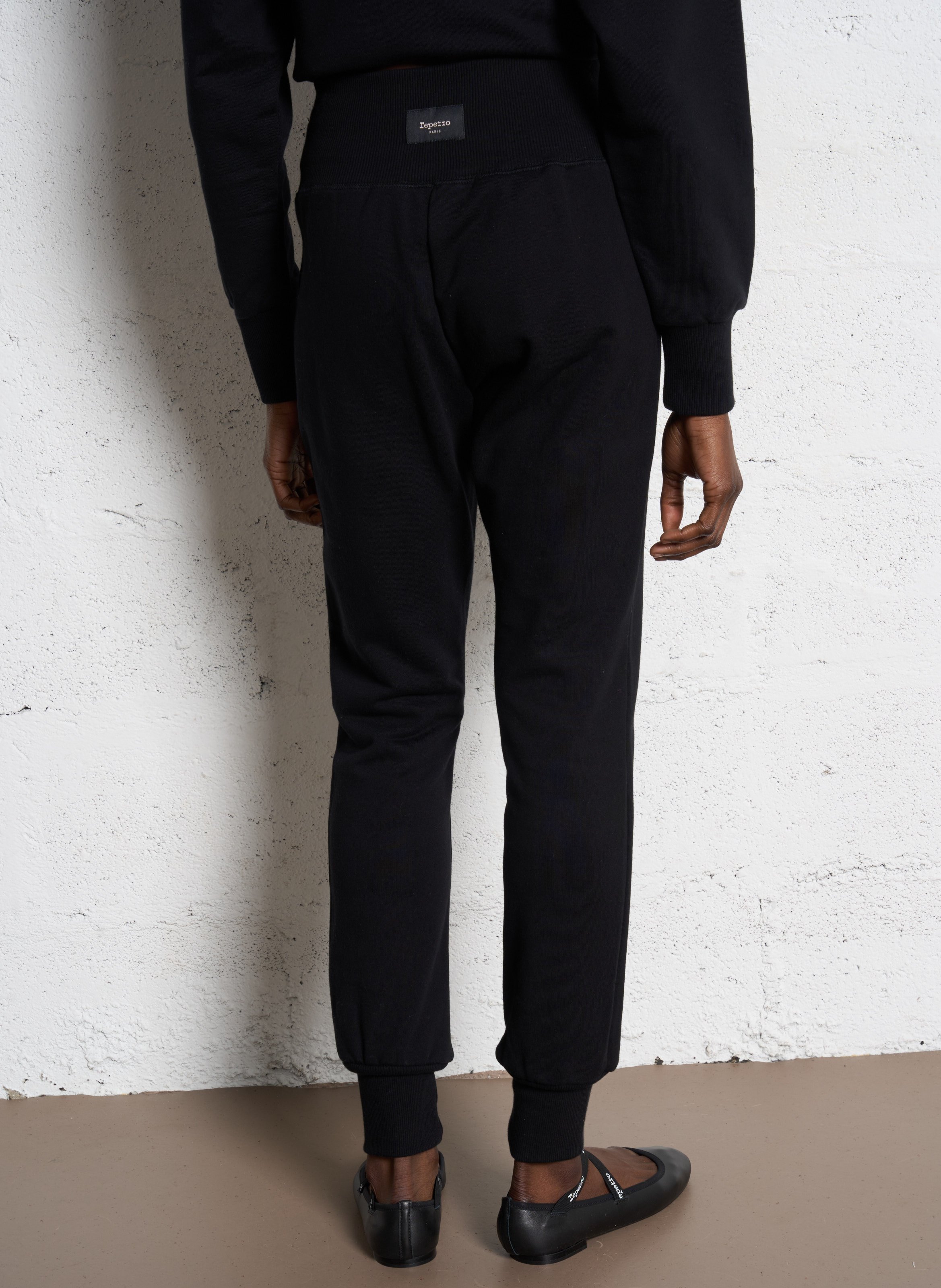 Jogging ajusté taille haute en molleton REPETTO Noir