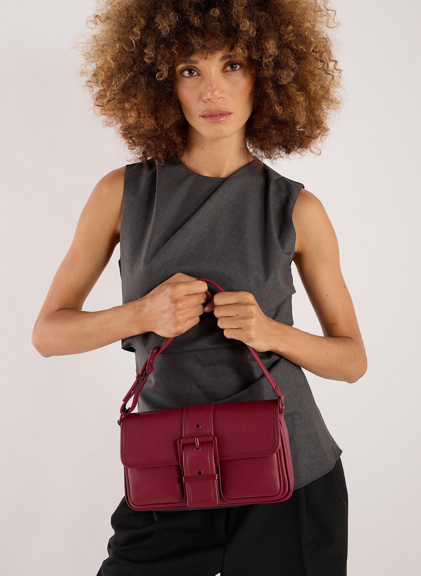 Cleo leather handbag MICHAEL KORS Red