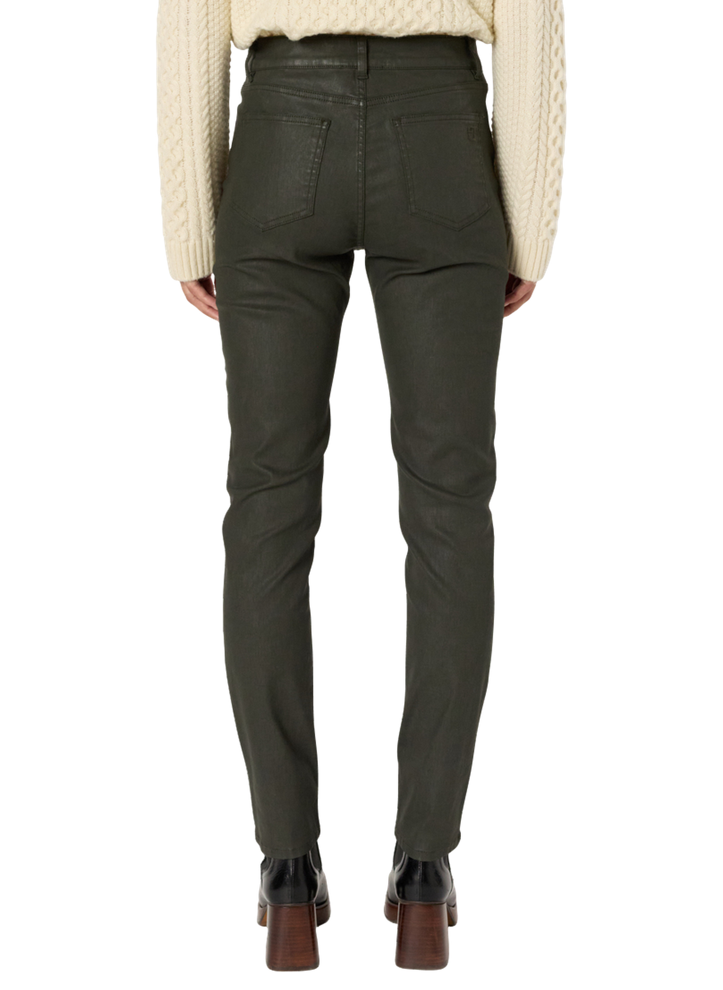 Jean droit enduit - celine GERARD DAREL Vert