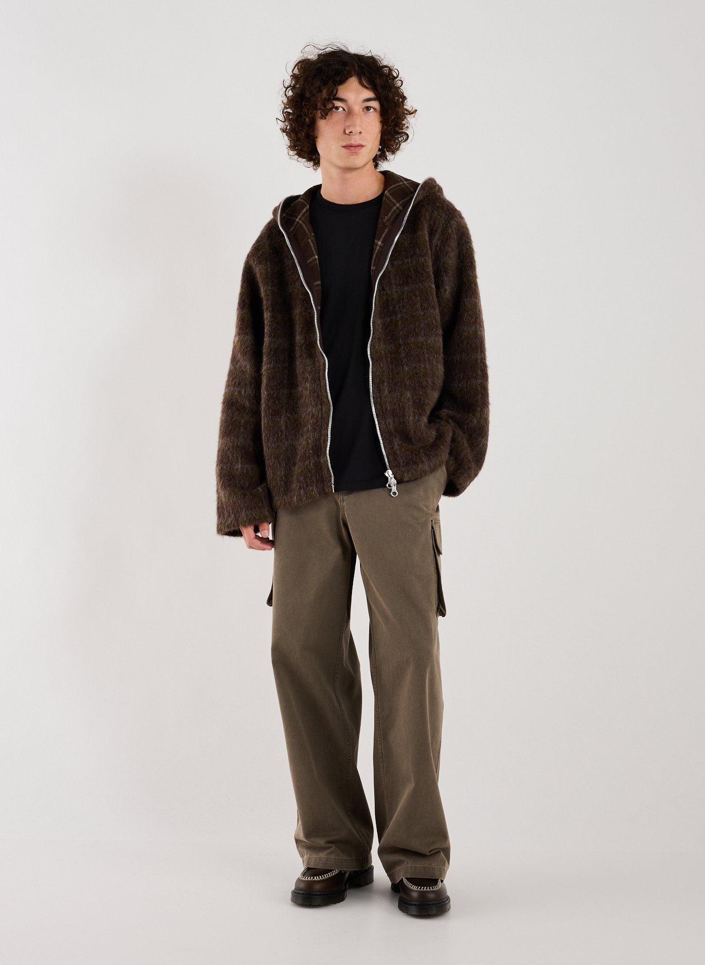 Hoodie à capuche en laine mélangée  OUR LEGACY Marron