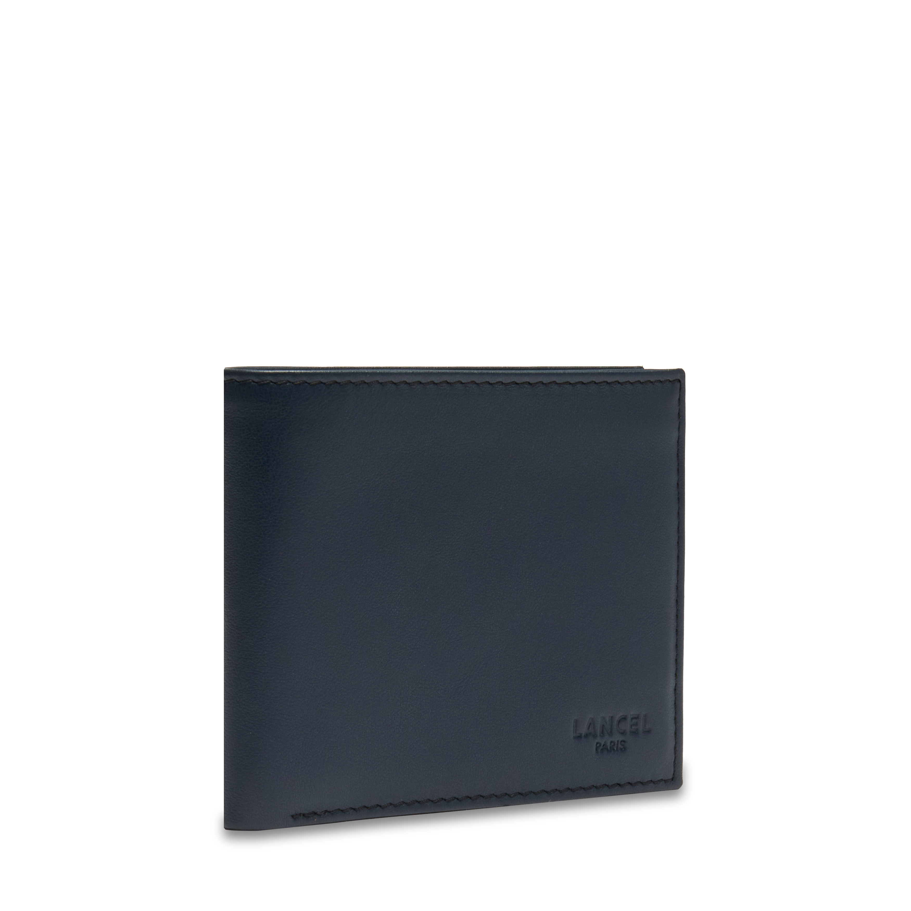 Portefeuille avec porte-cartes amovible léon de lancel en cuir LANCEL Bleu