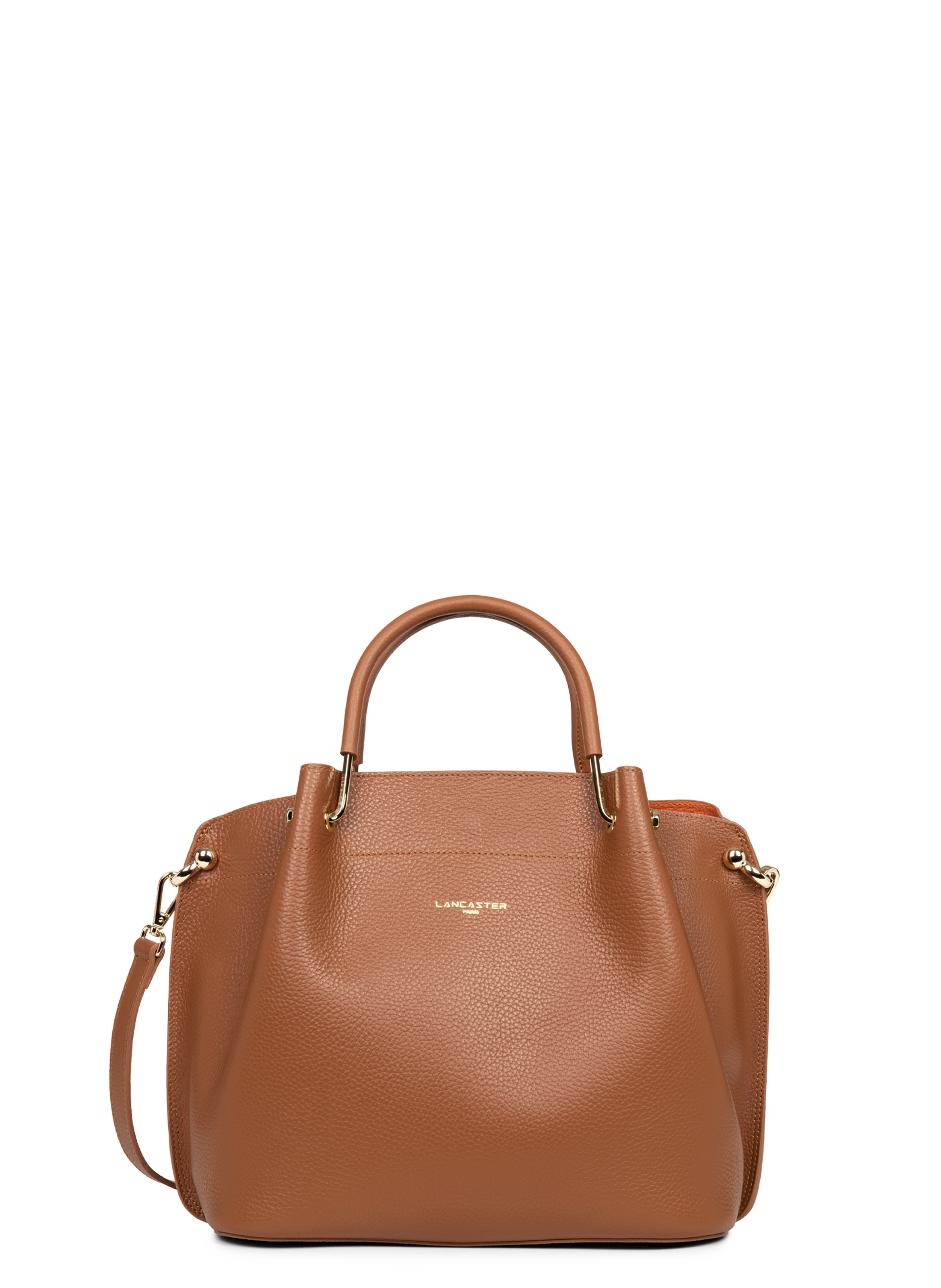 LANCASTER Grand sac à main - foulonné double louisa Marron