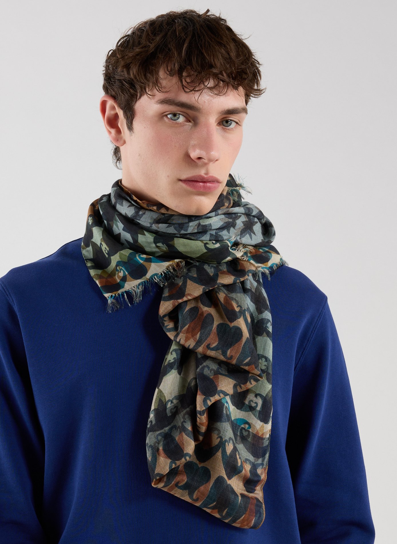 Frayed edge scarf PETRUSSE Multicolour