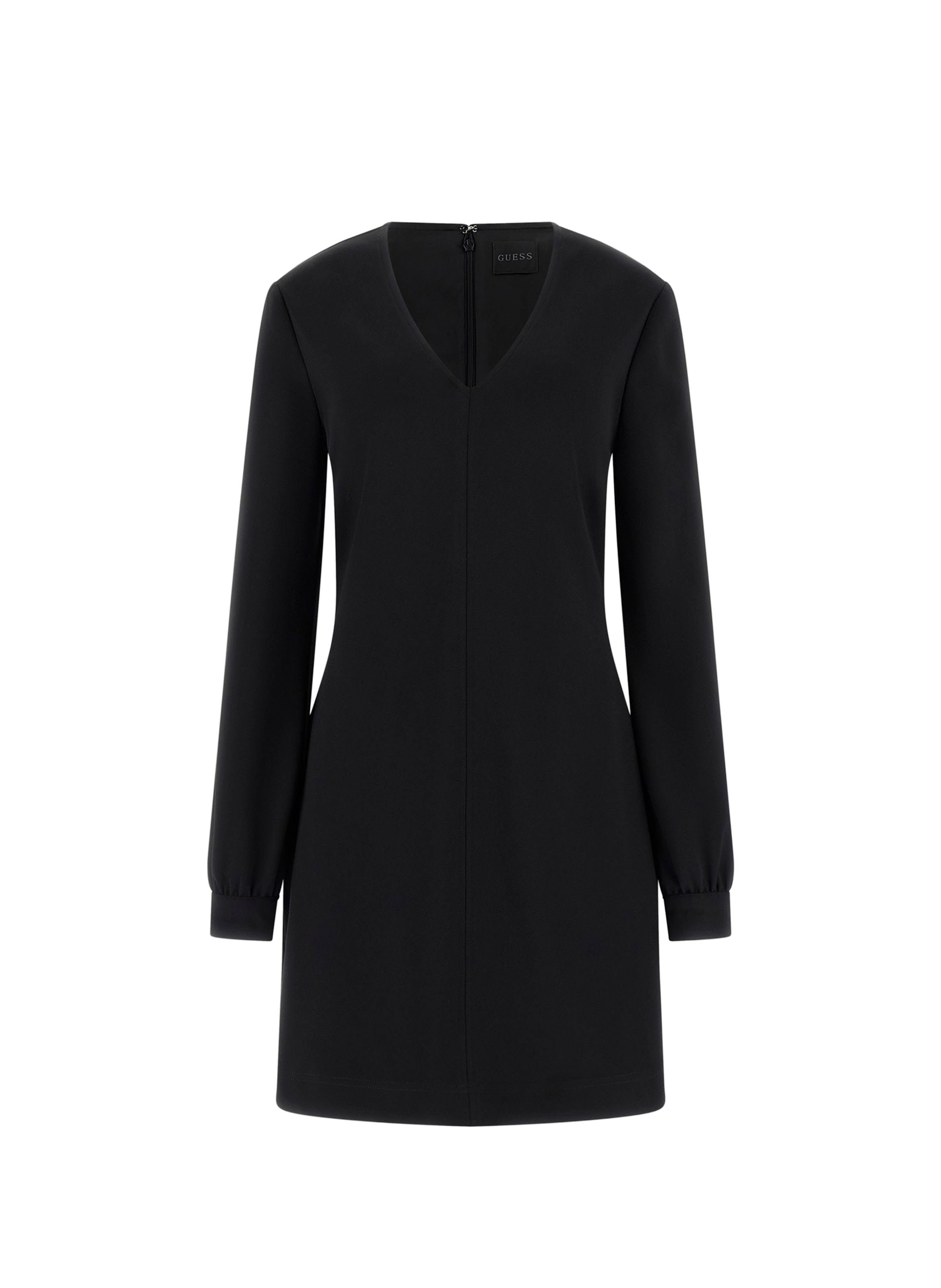 Robe courte manches longues col V GUESS Noir