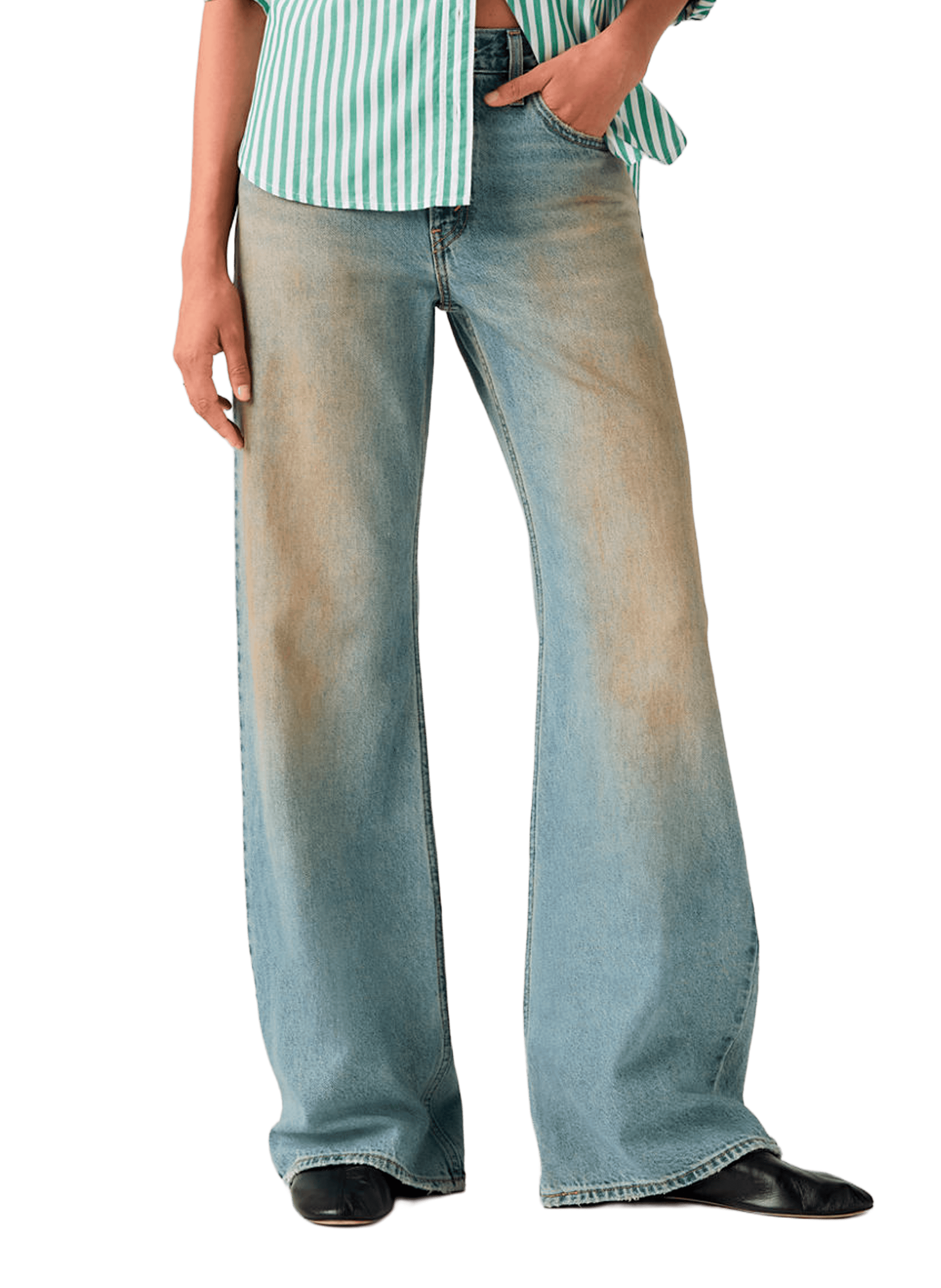 Jeans Loose Boot en coton LEVI'S Marron