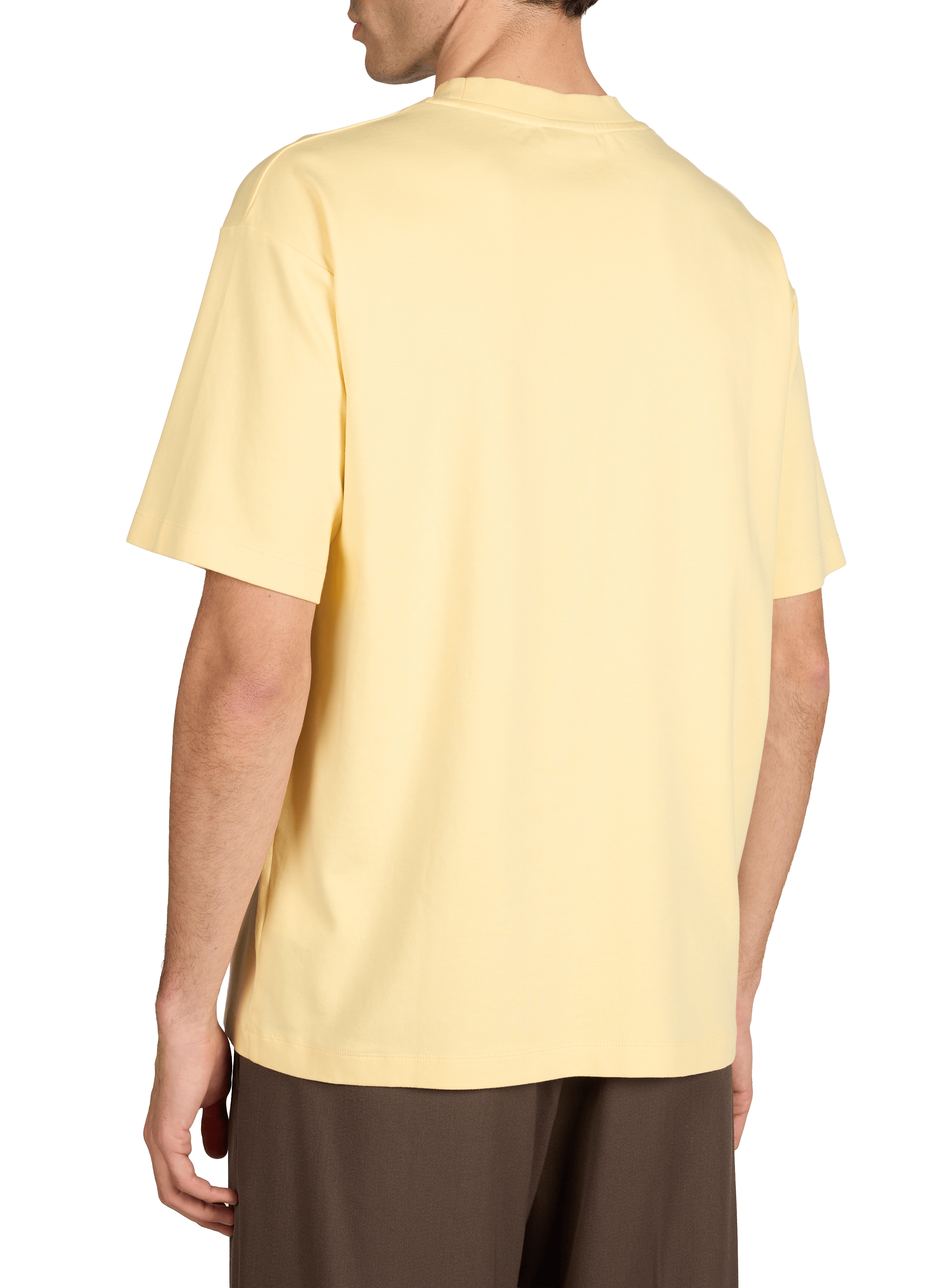 T-shirt imprimé à col rond en coton DROLE DE MONSIEUR Jaune
