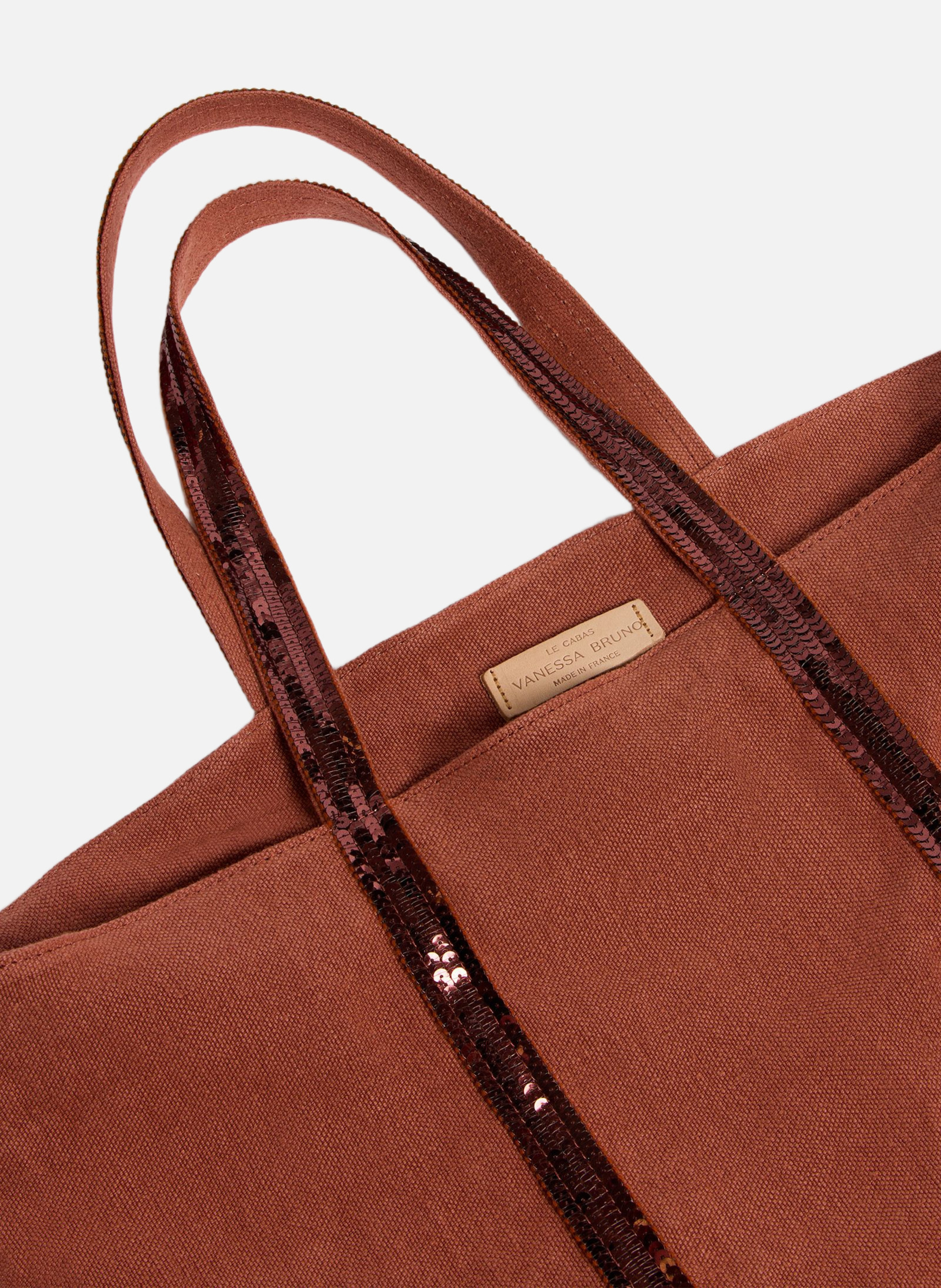 Cabas l zippé en lin VANESSA BRUNO Orange