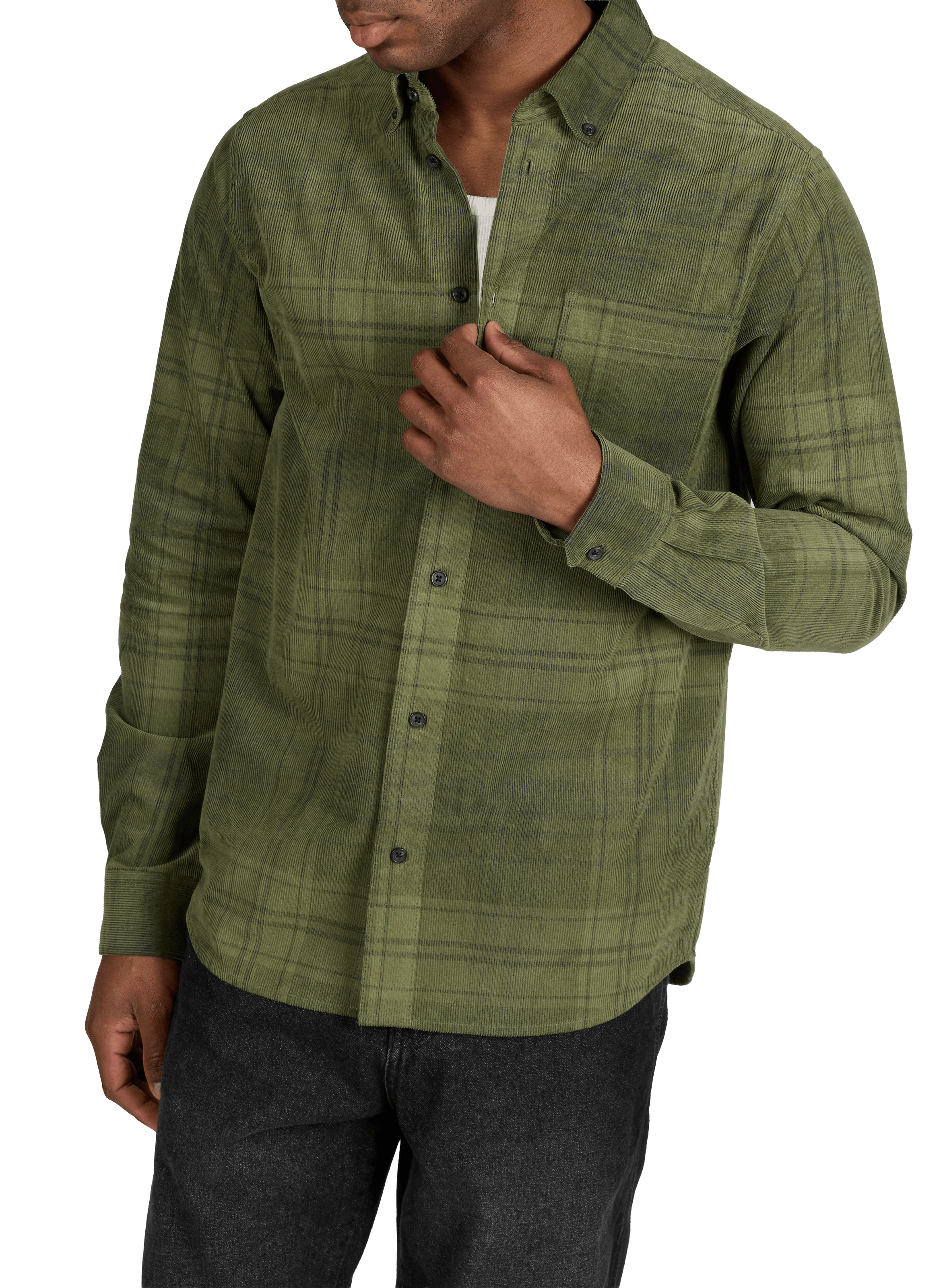 Kash velvet cotton shirt Green LES DEUX