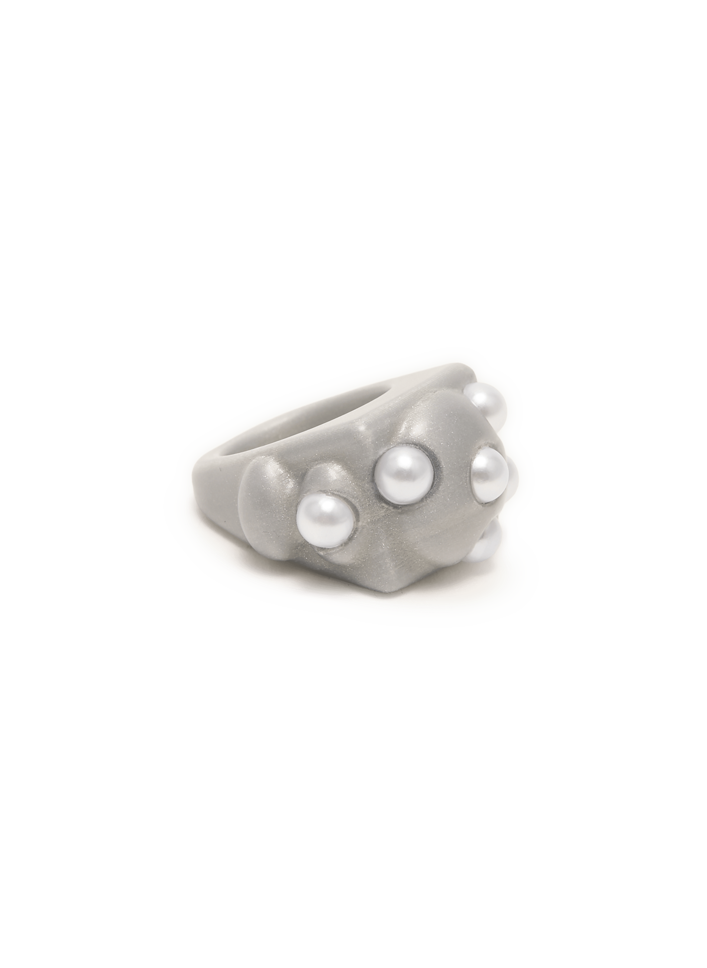 Multi-bead ring LA MANSO Grey
