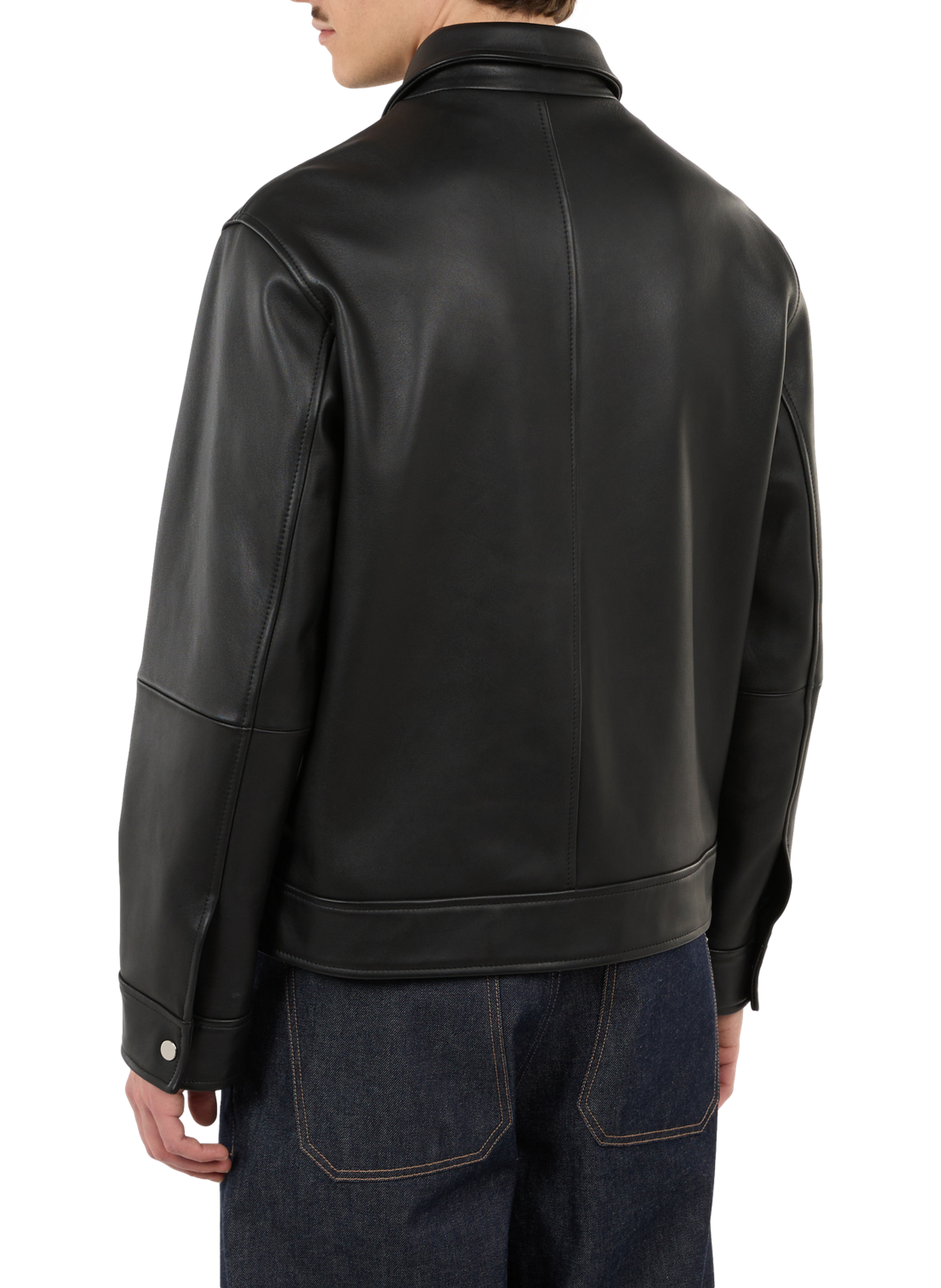 Fool leather jacket SAISON 1865 Black