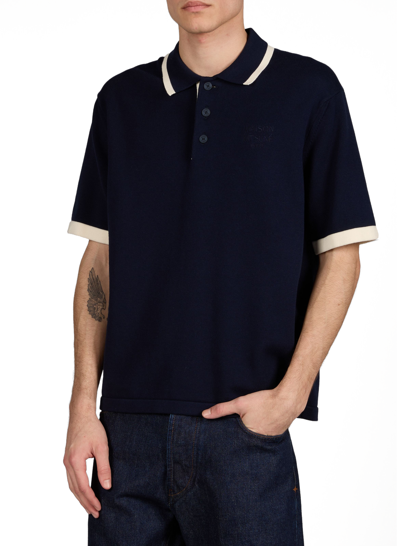 Cotton polo shirt MAISON KITSUNÉ Blue