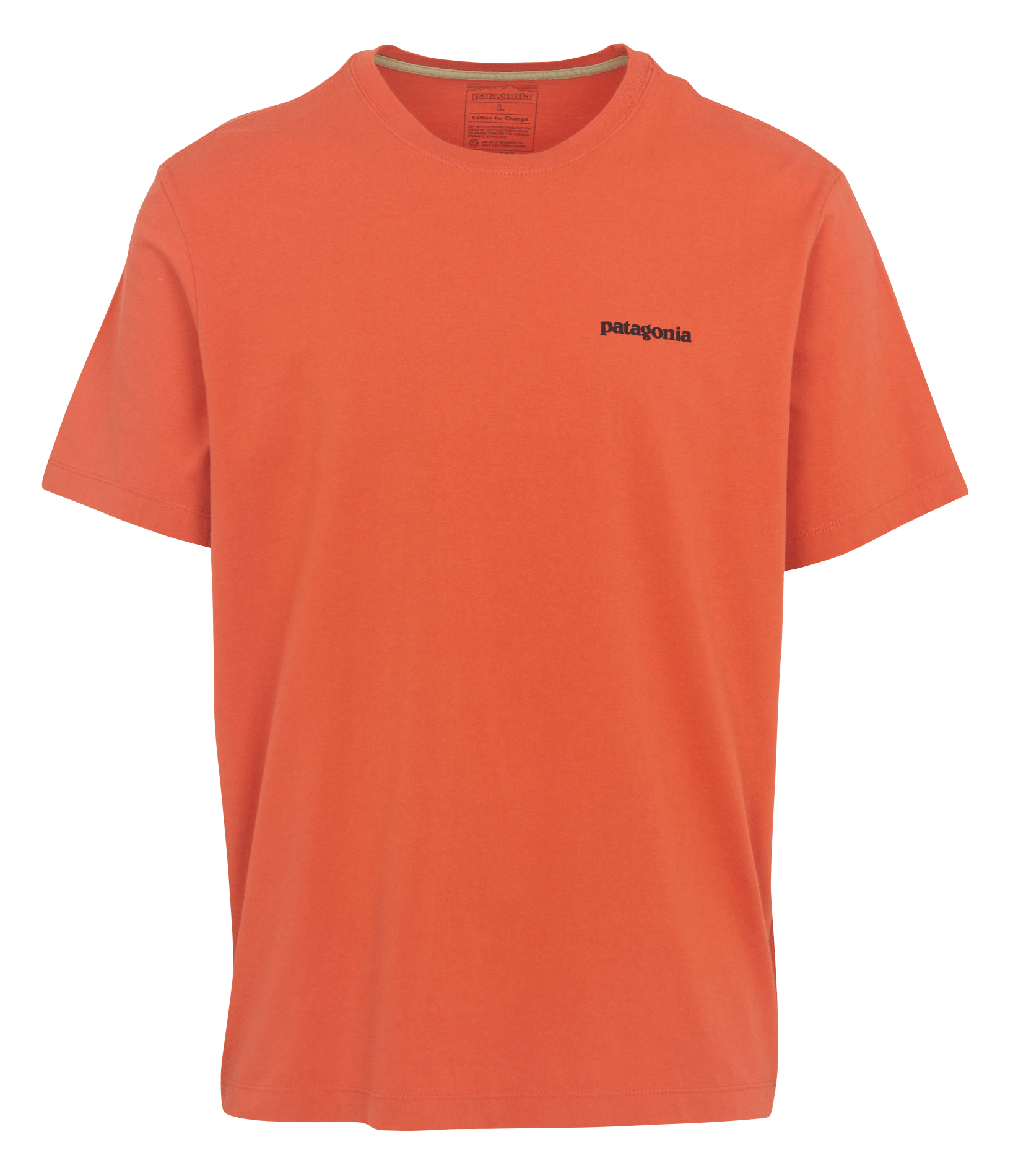 Tee-shirt oversize col rond en coton bio sérigraphié PATAGONIA Orange