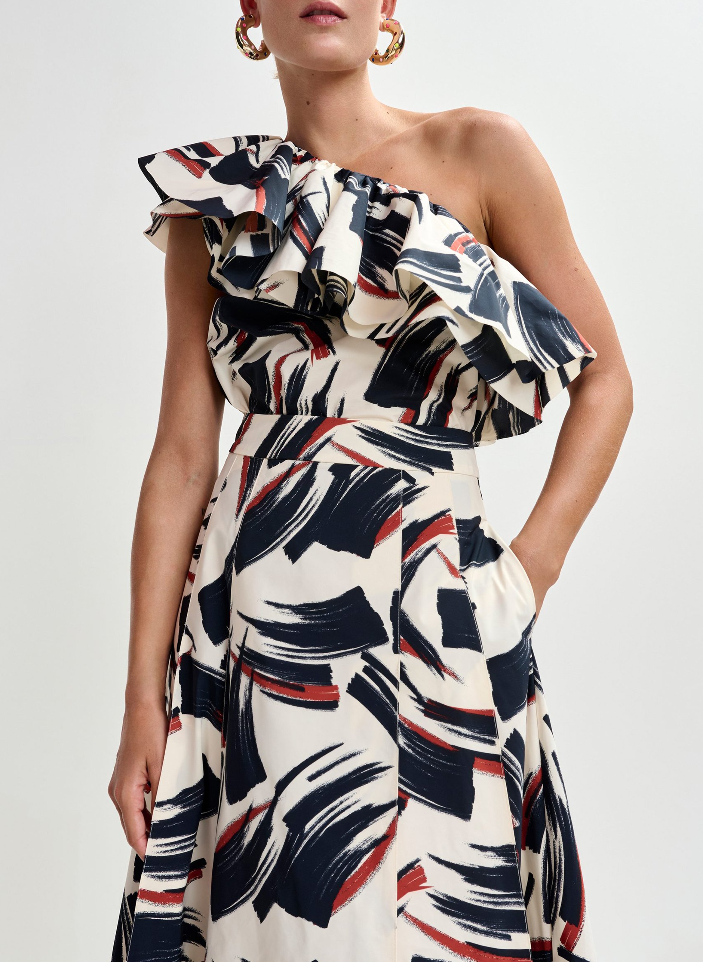 Top asymétrique imprimé jillian ESSENTIEL ANTWERP Multicolore