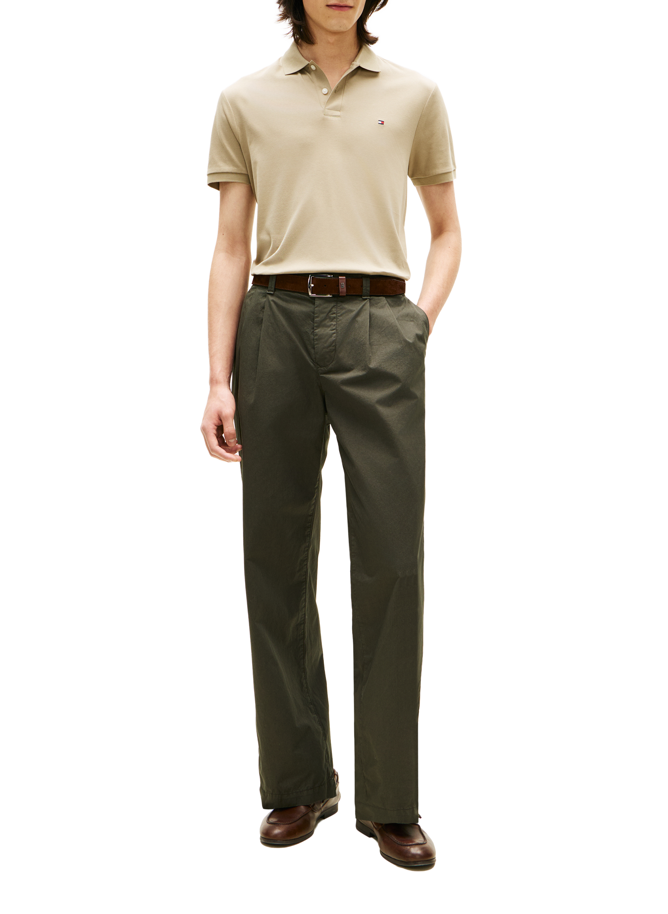 Polo en coton TOMMY HILFIGER Beige